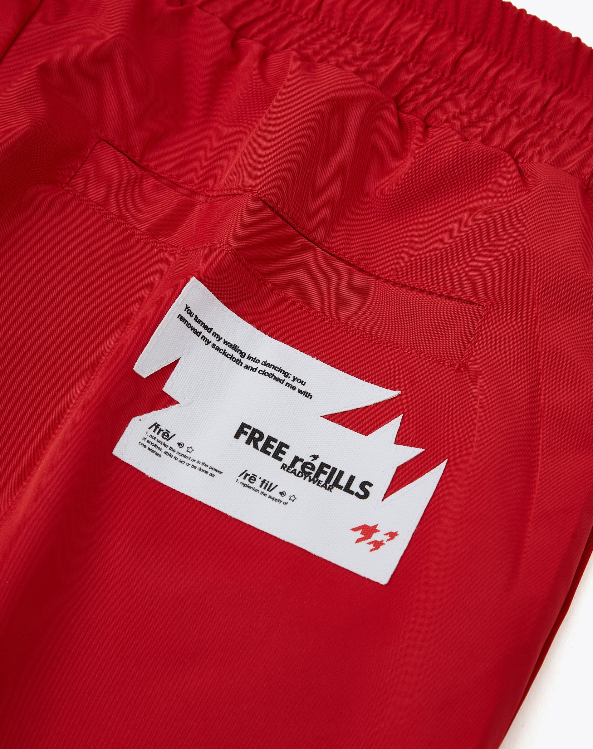 Pills Nylon Shorts - Red