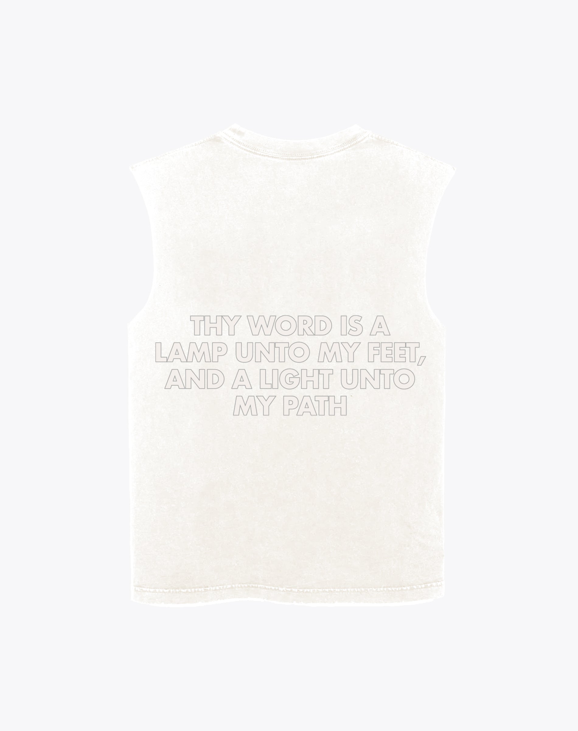 Psalms Cutoff Tee - White