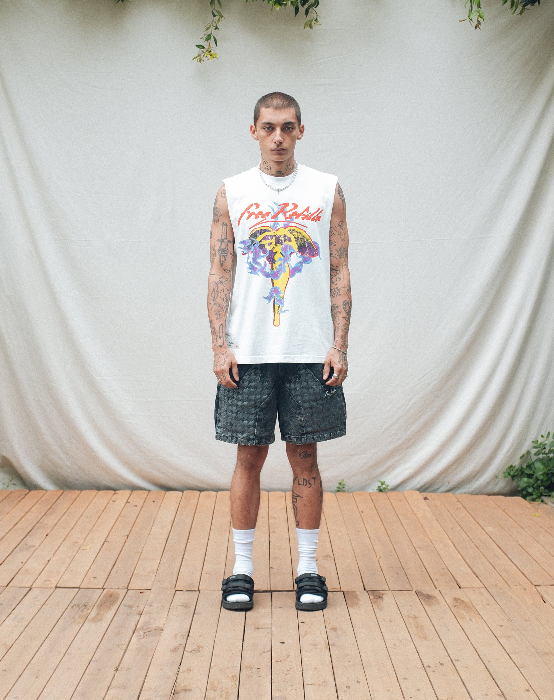 Psalms Cutoff Tee - White