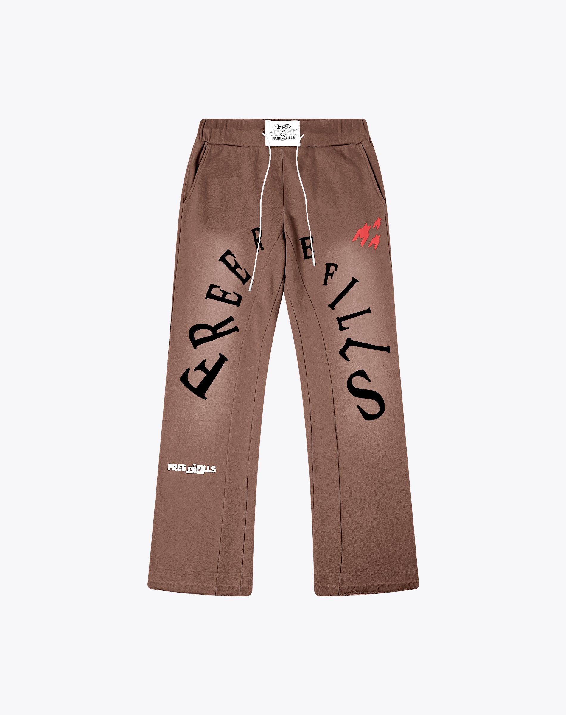 Radial Sunfade Flares Sweatpants - Brown