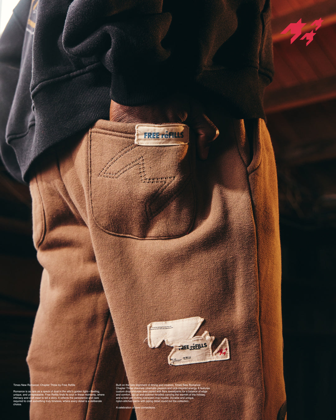 Radial Sunfade Flares Sweatpants - Brown