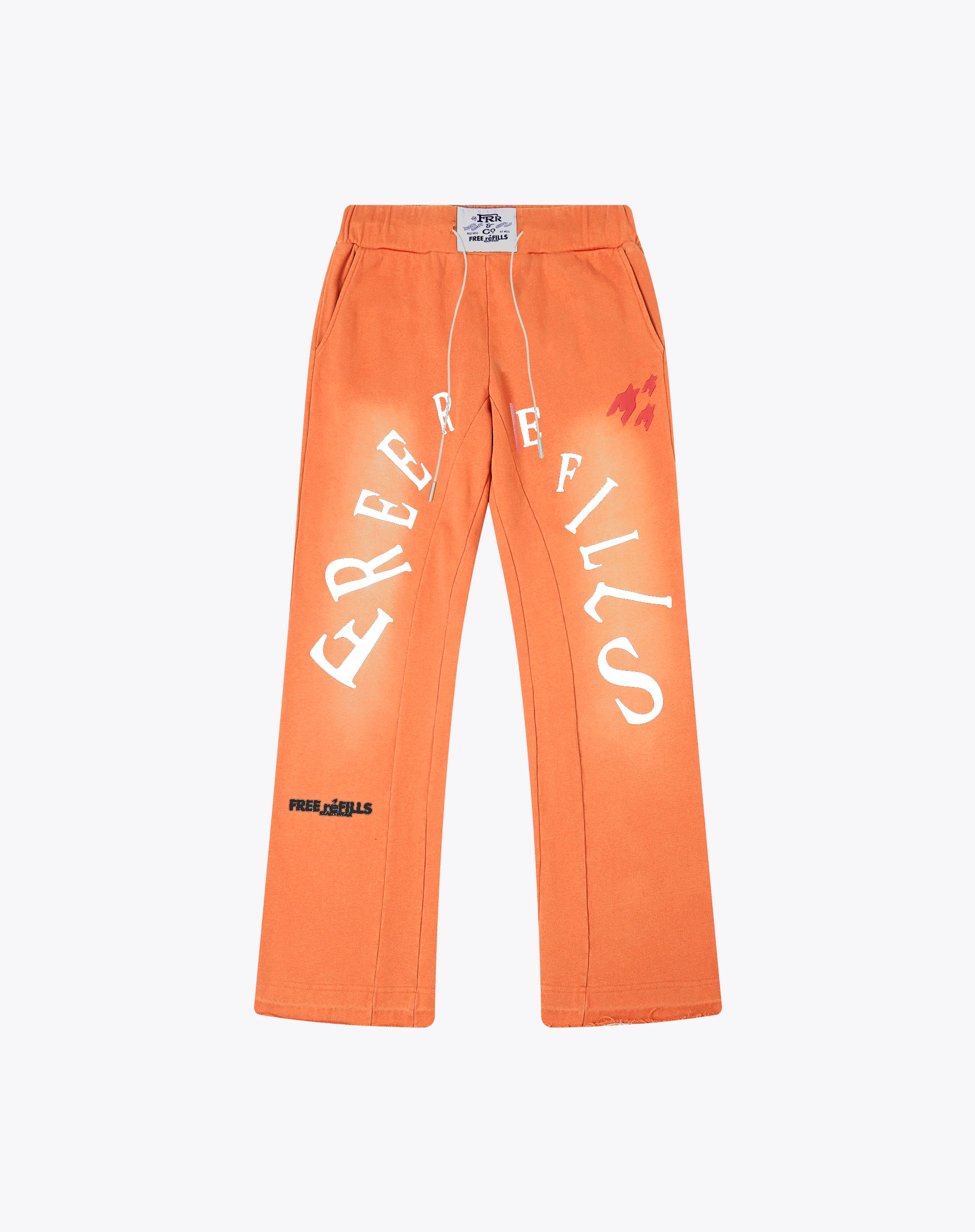 Radial Sunfade Flares Sweatpants - Orange