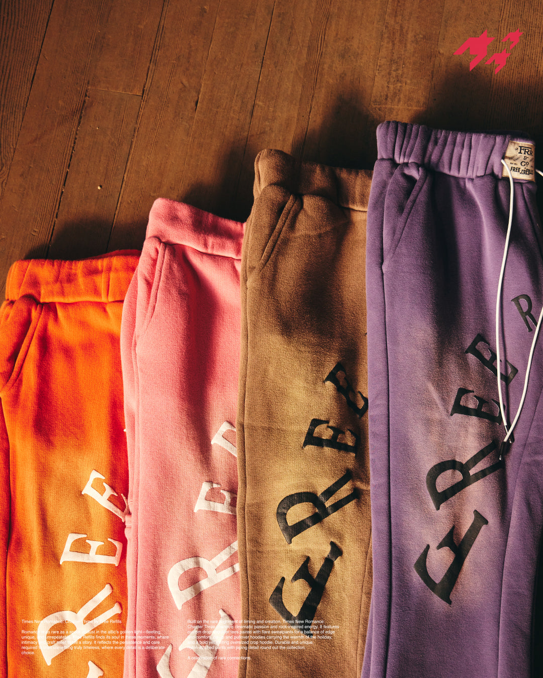 Radial Sunfade Flares Sweatpants - Orange