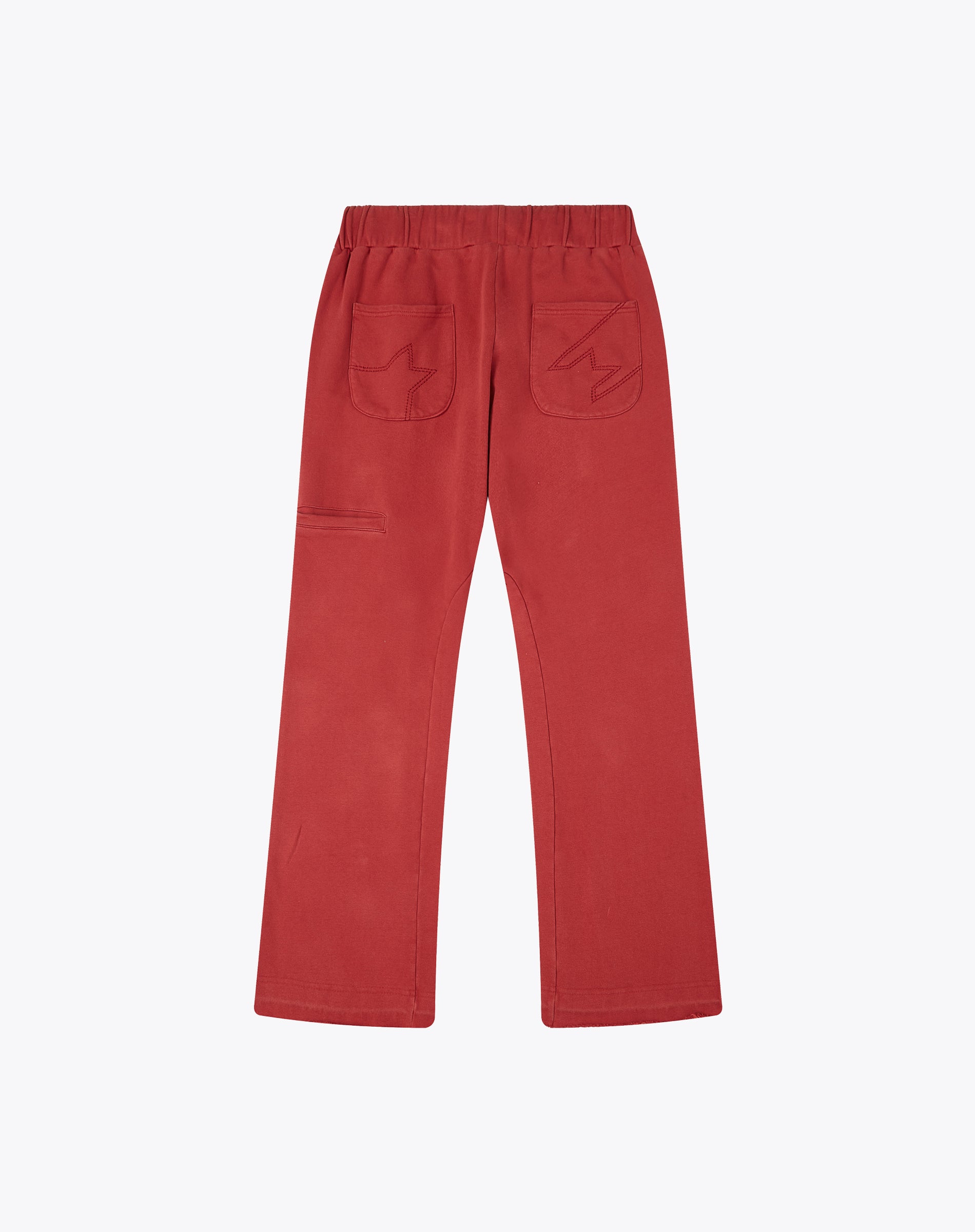 Radial Sunfade Flares Sweatpants - Red