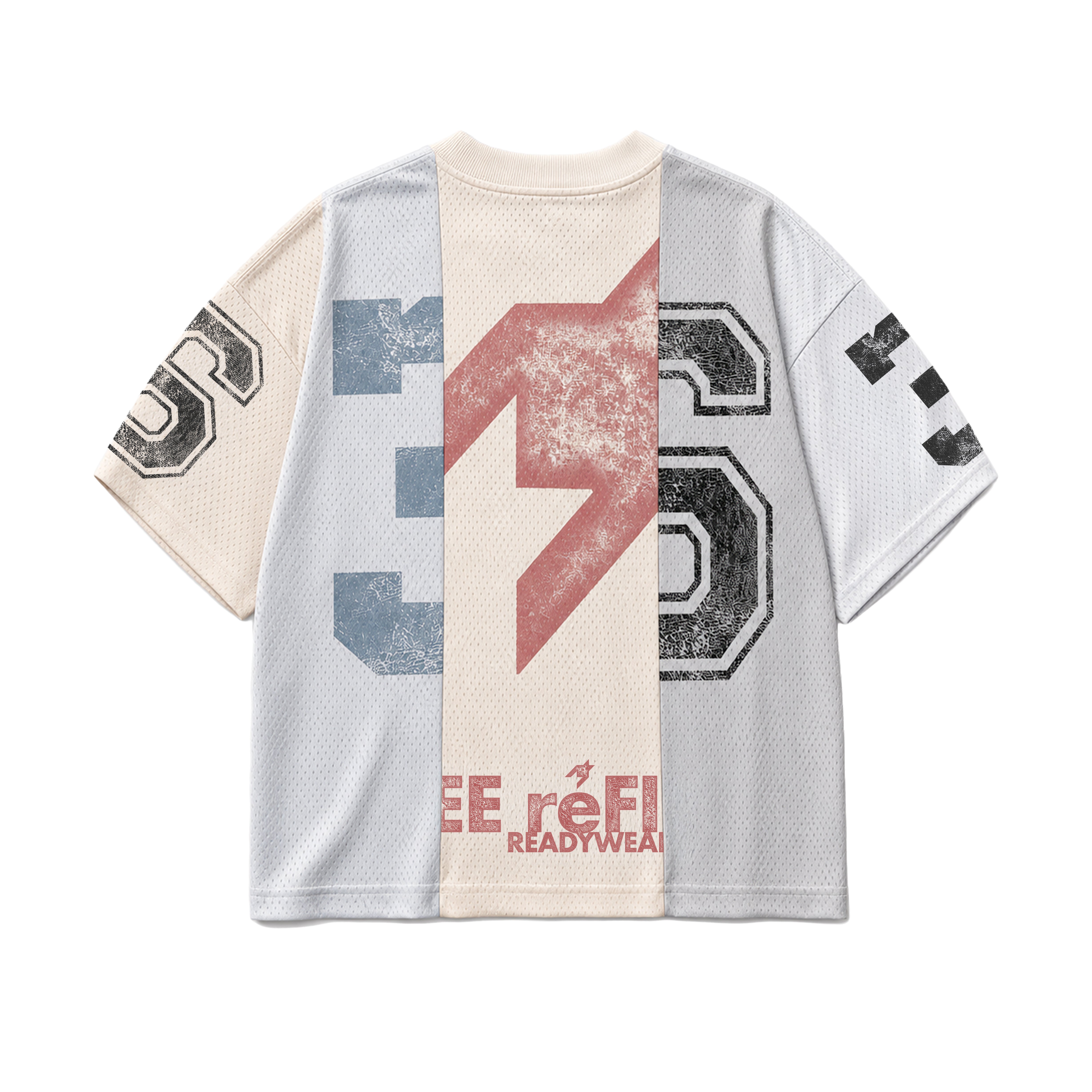 Split Jersey - Ivory Multi