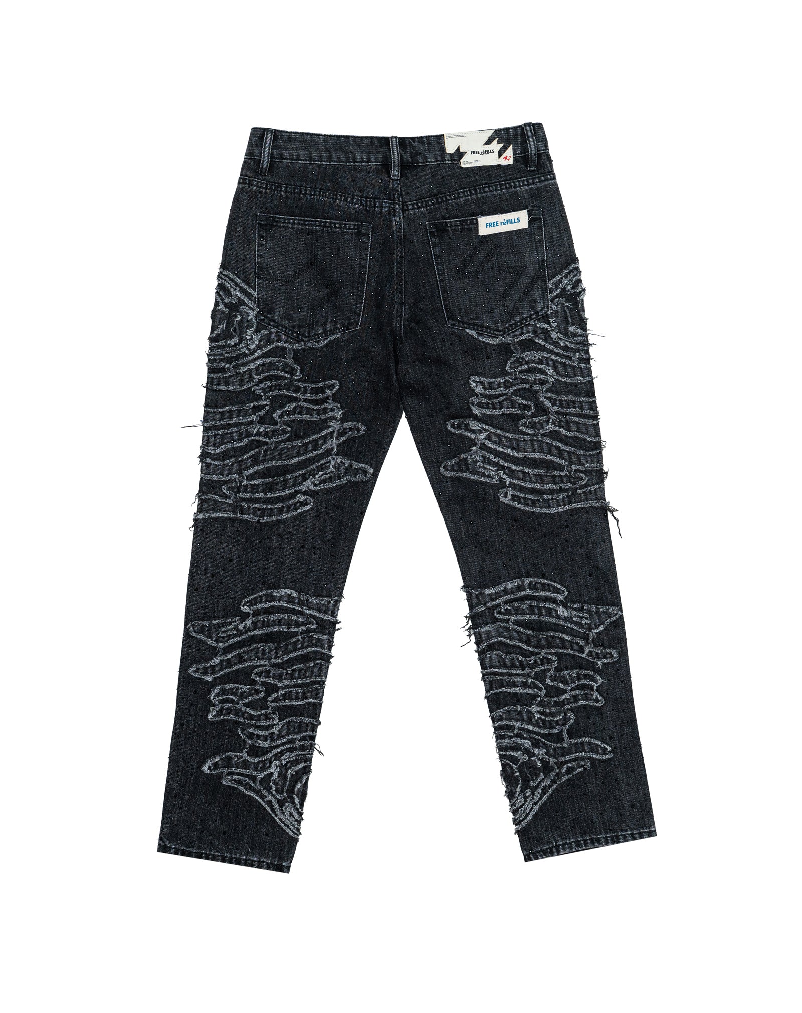 Zebra Denim Pants - Washed Black