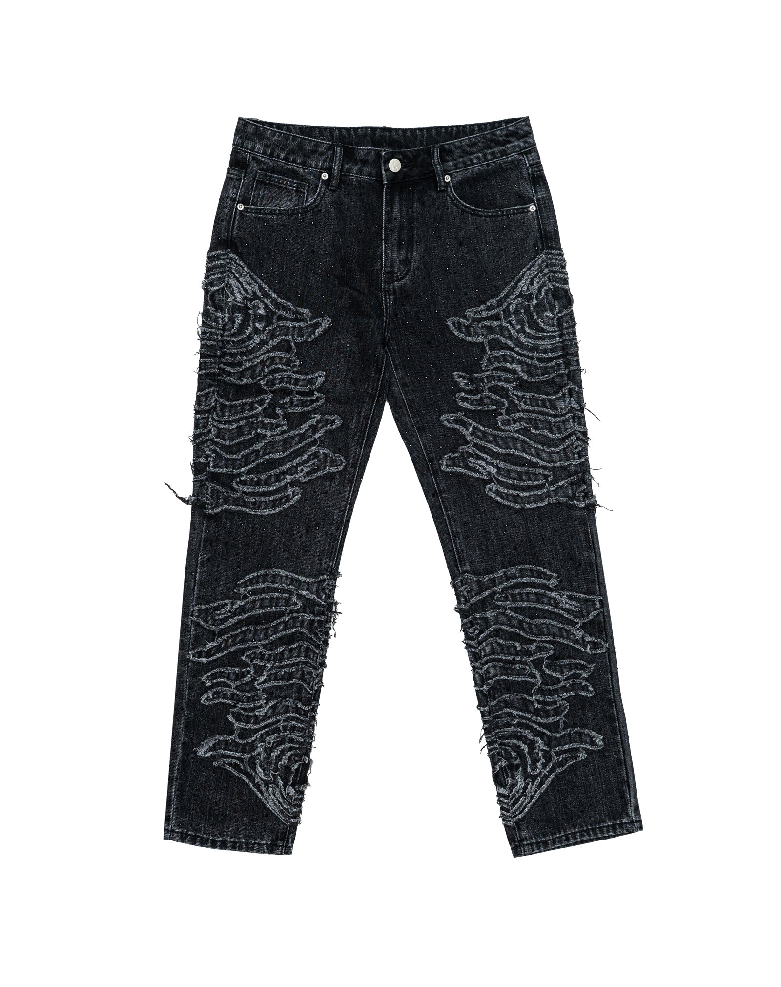 Zebra Denim Pants - Washed Black