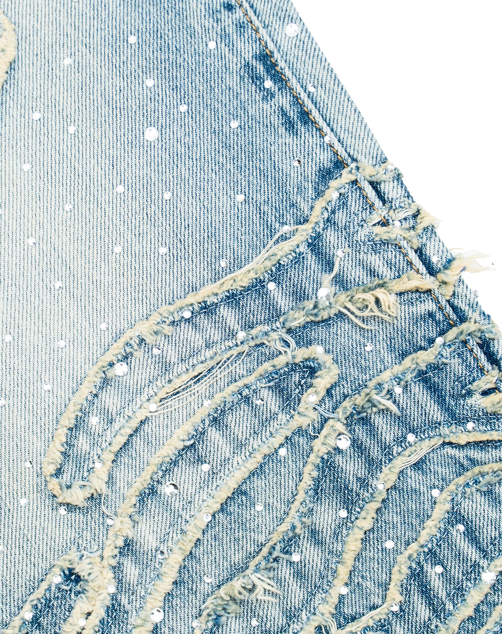 Zebra Denim Pants - Washed Blue