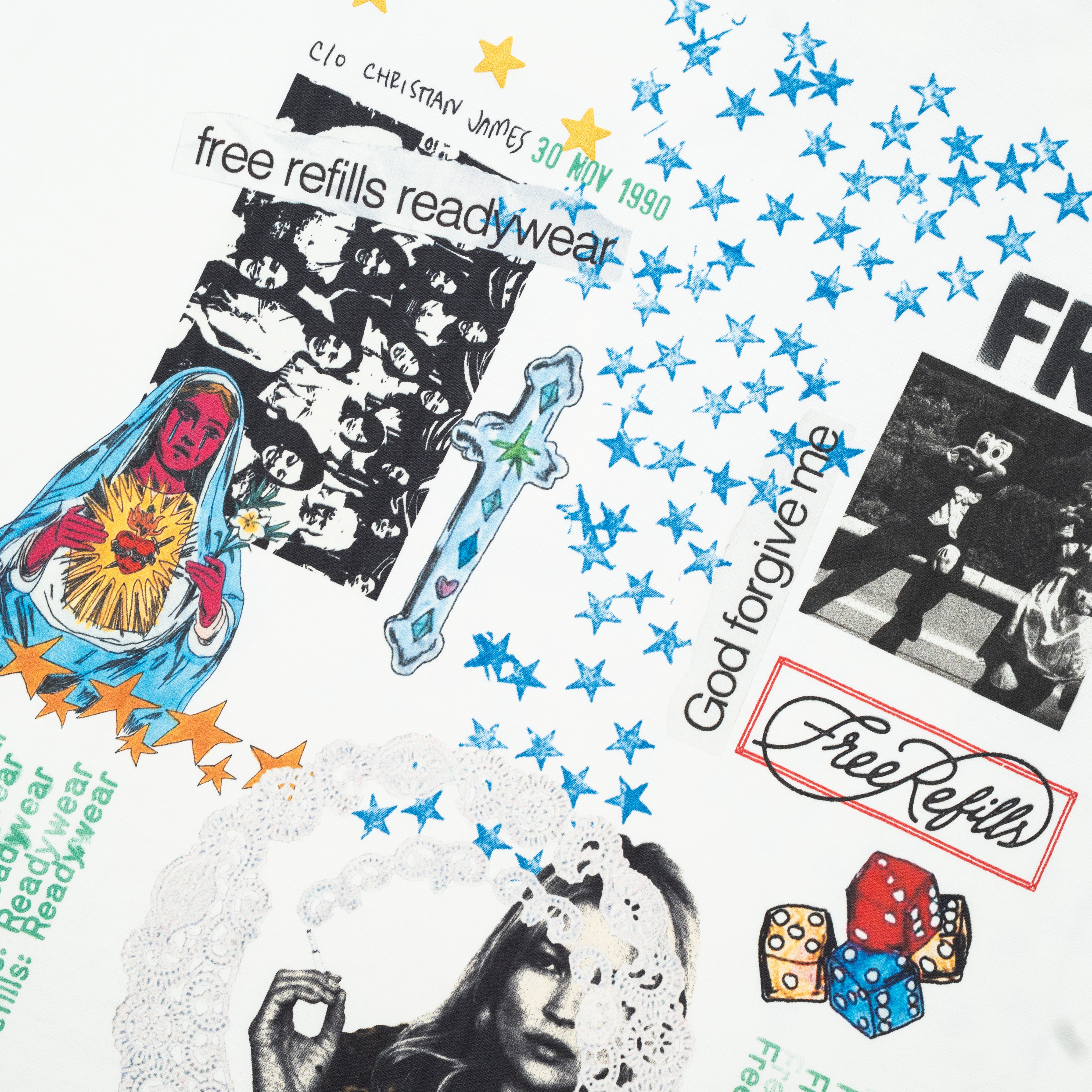 Collage Tee - White