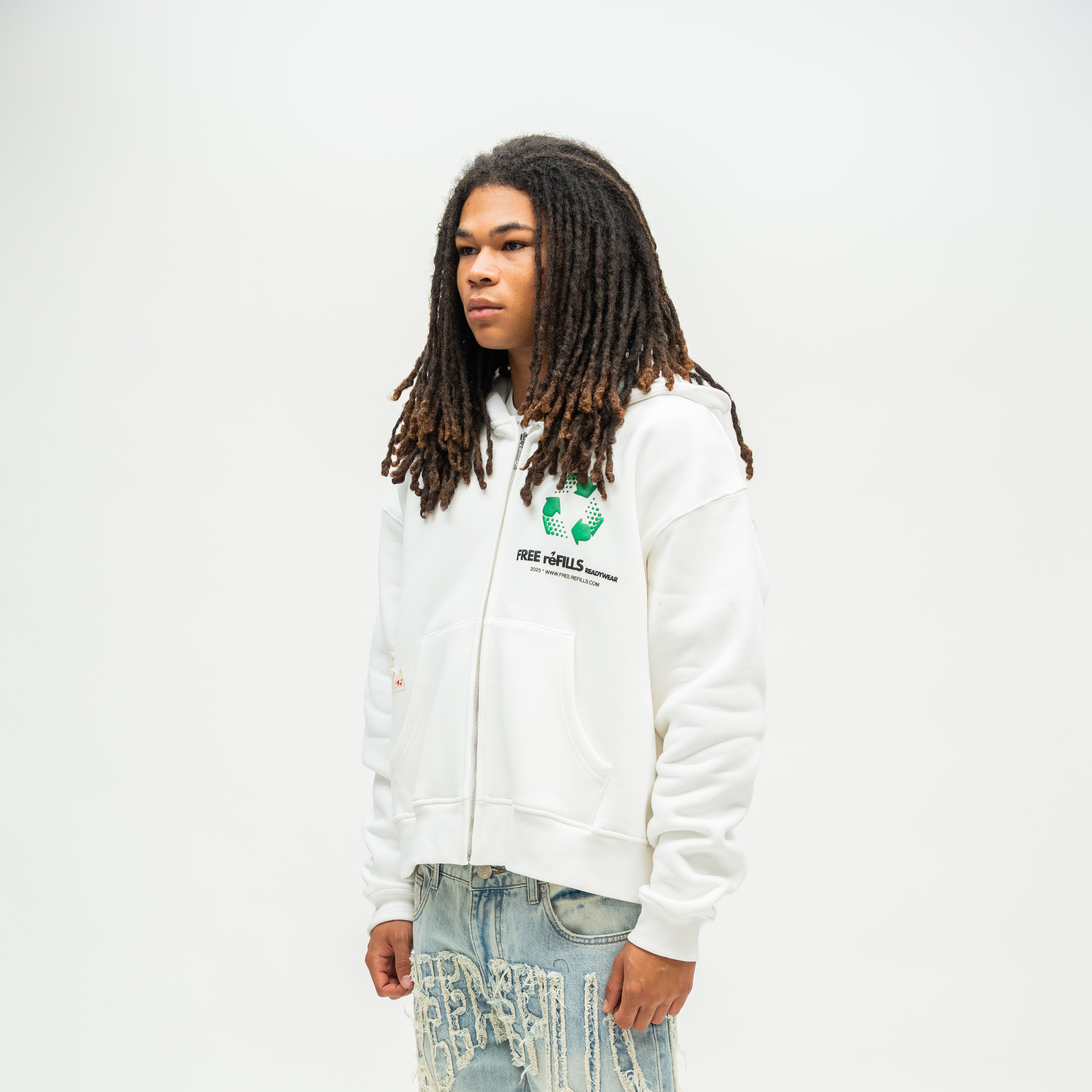 FRR Zip-Up Hoodie - Off White