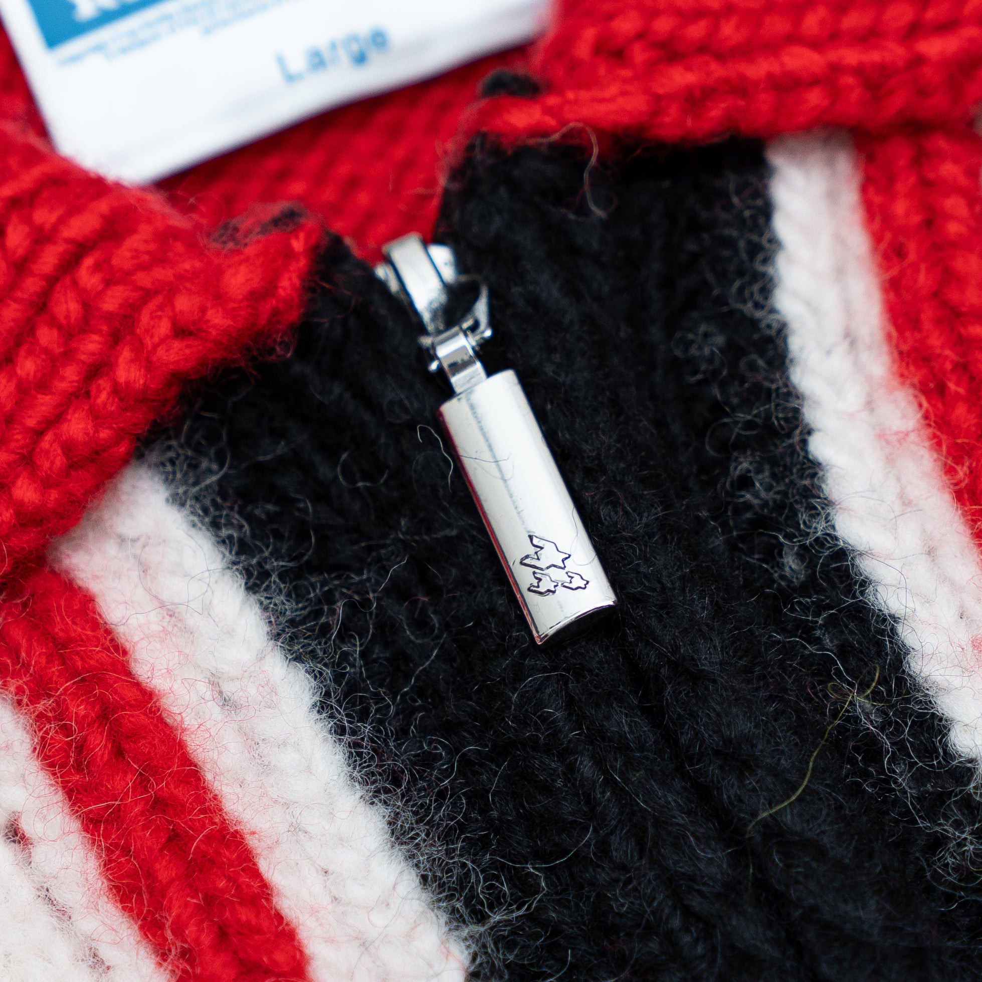 Wool Crochet Jacket - Red