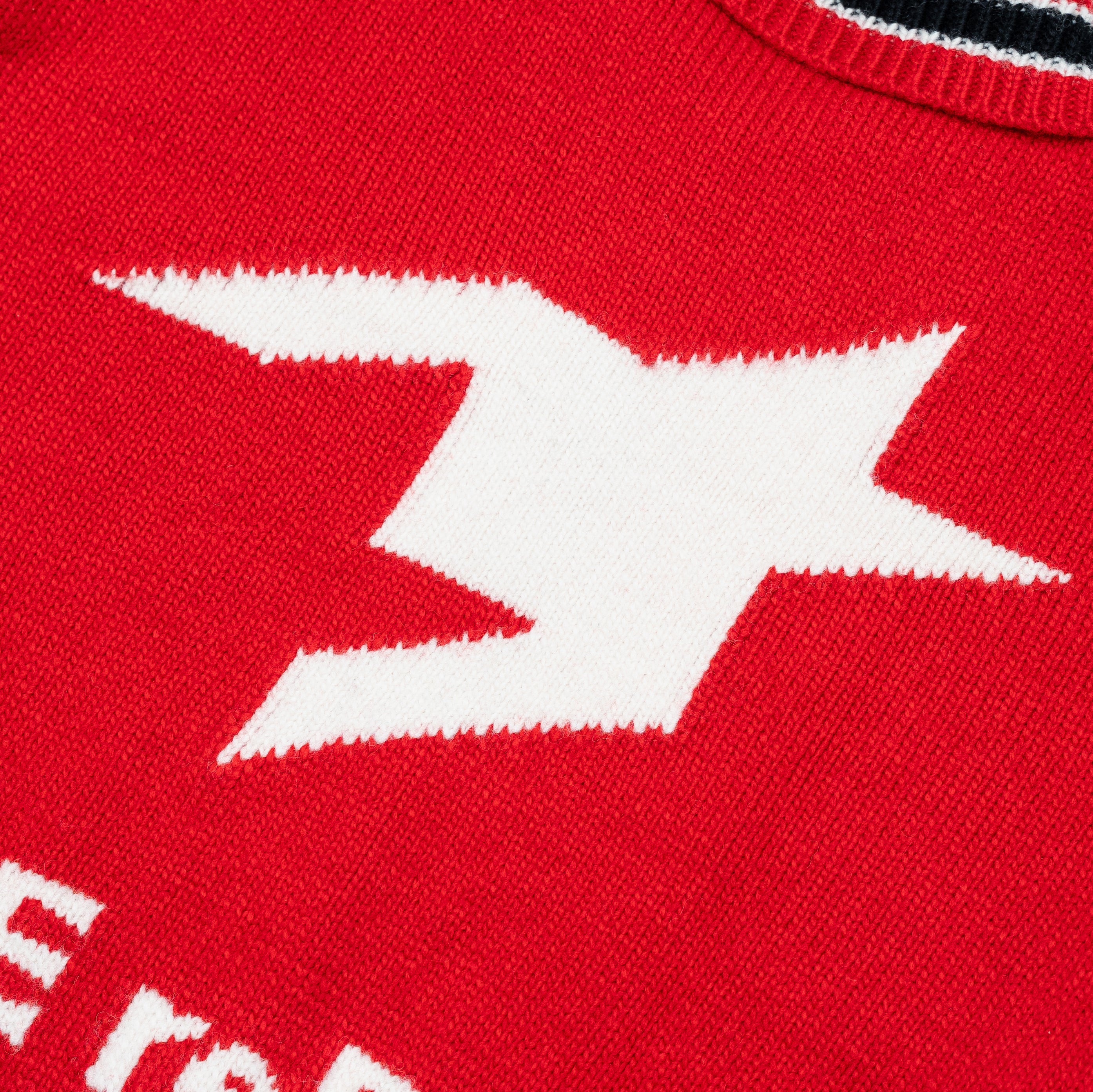 Wool Crochet Jacket - Red