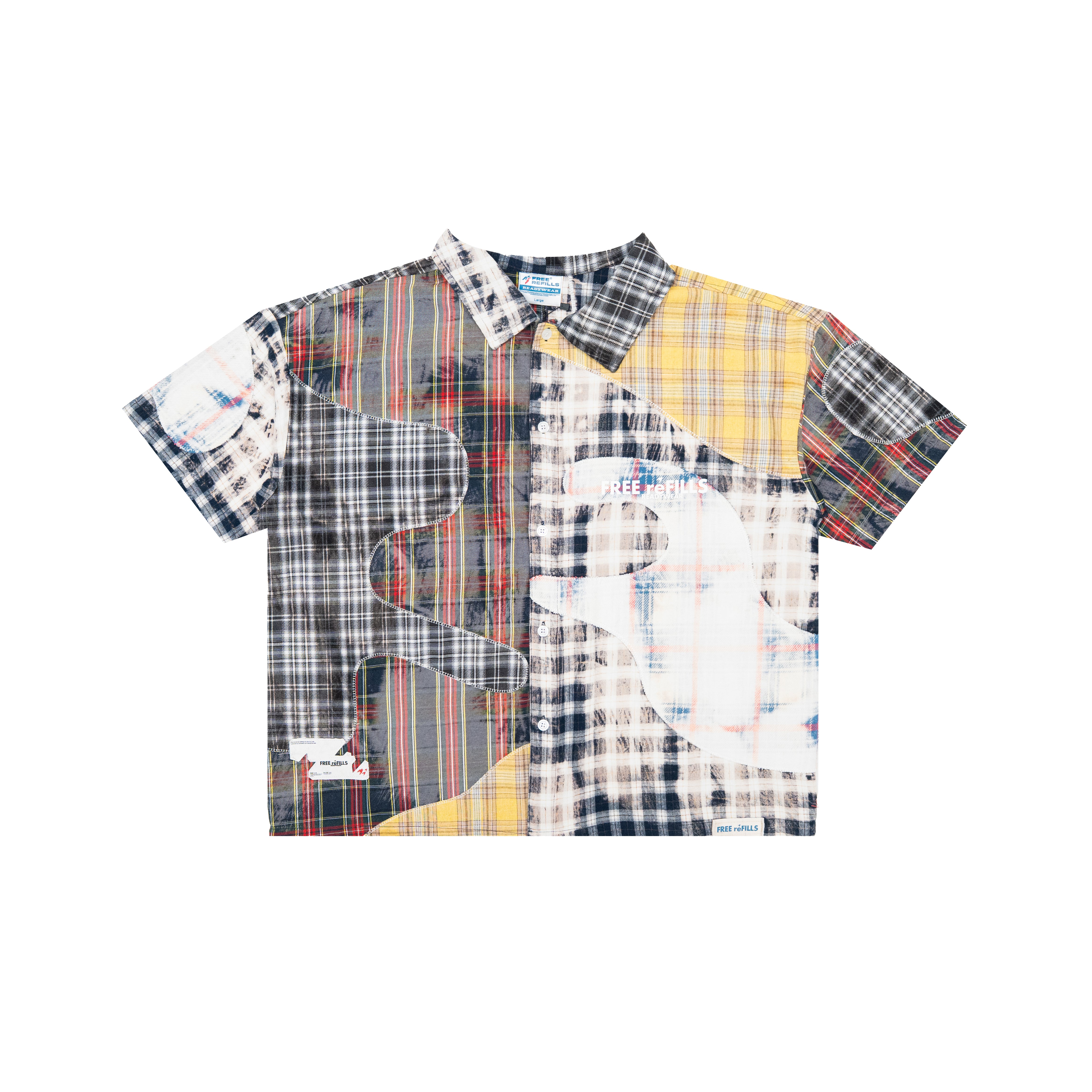 Clashing Flannel Short Sleeve Shirt