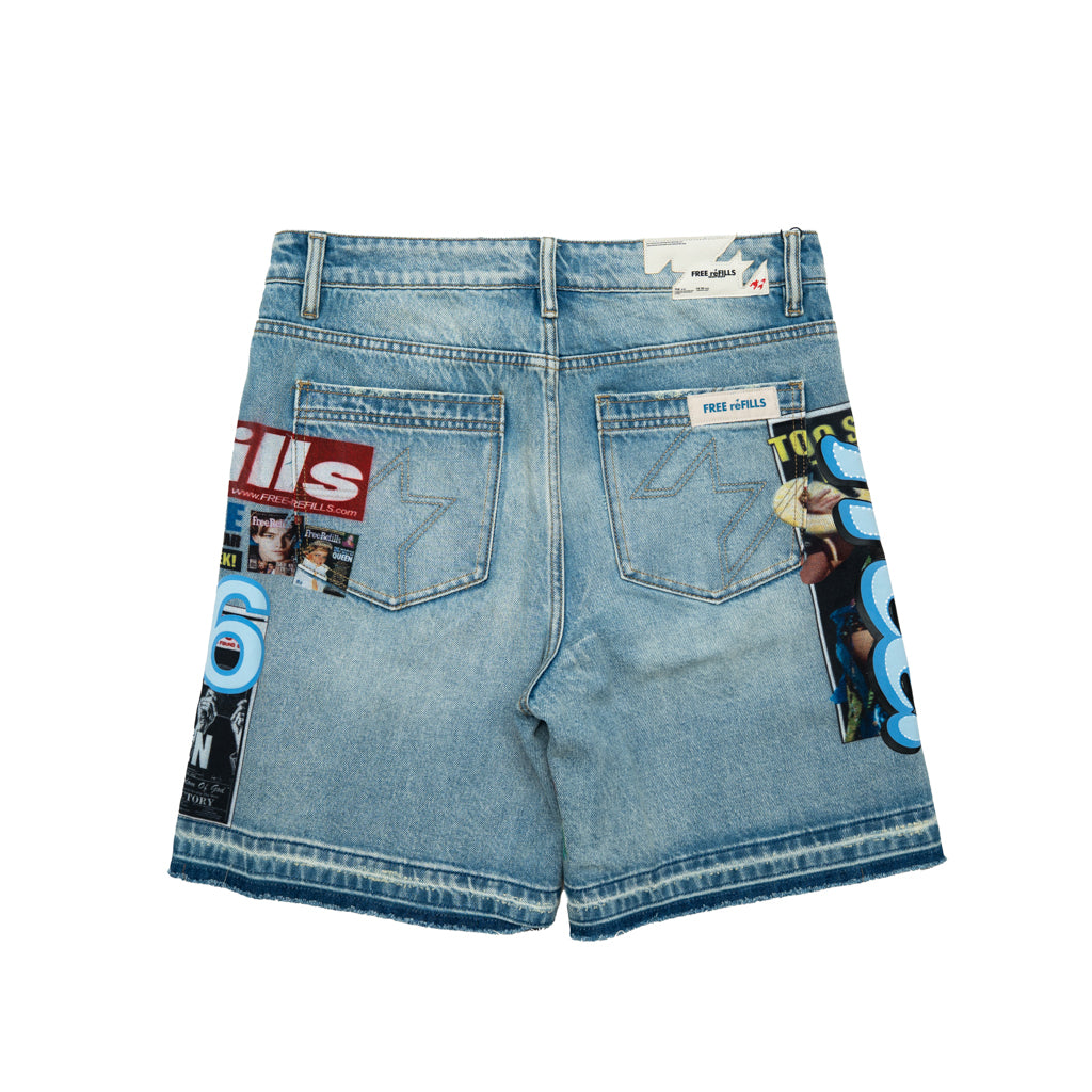 Tabloid Denim Jorts - Blue Wash