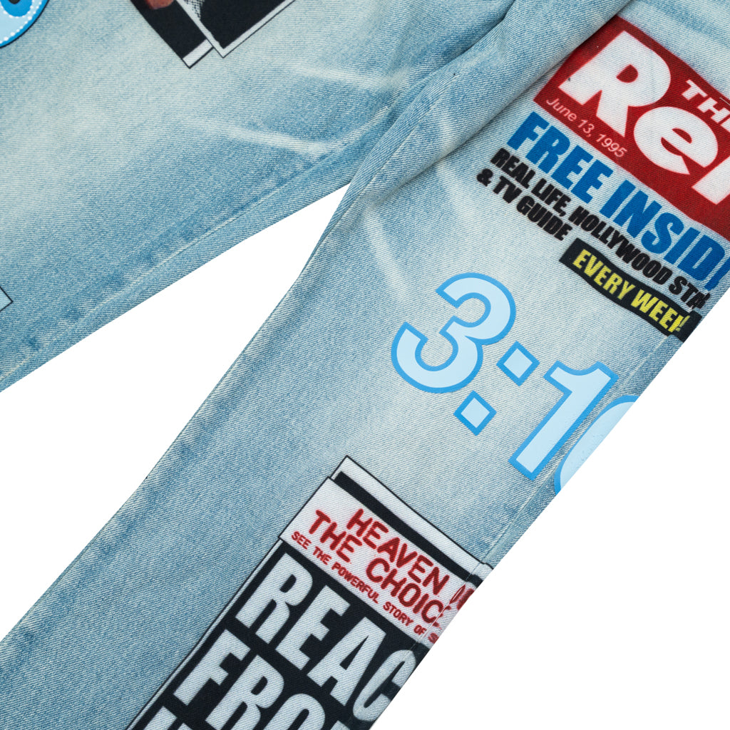 Tabloid Denim Pants - Blue