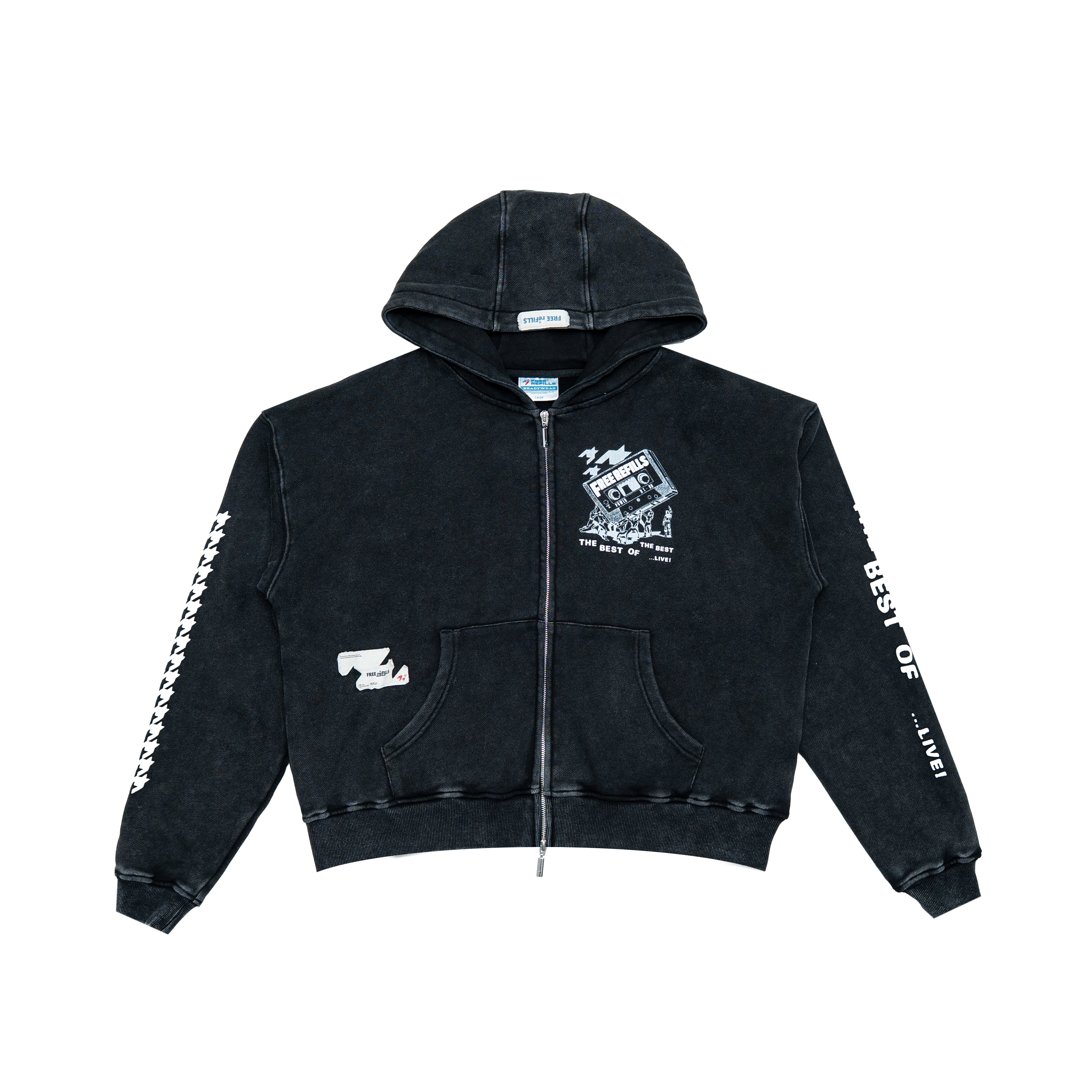 Flyer Zip-Up Hoodie - Black