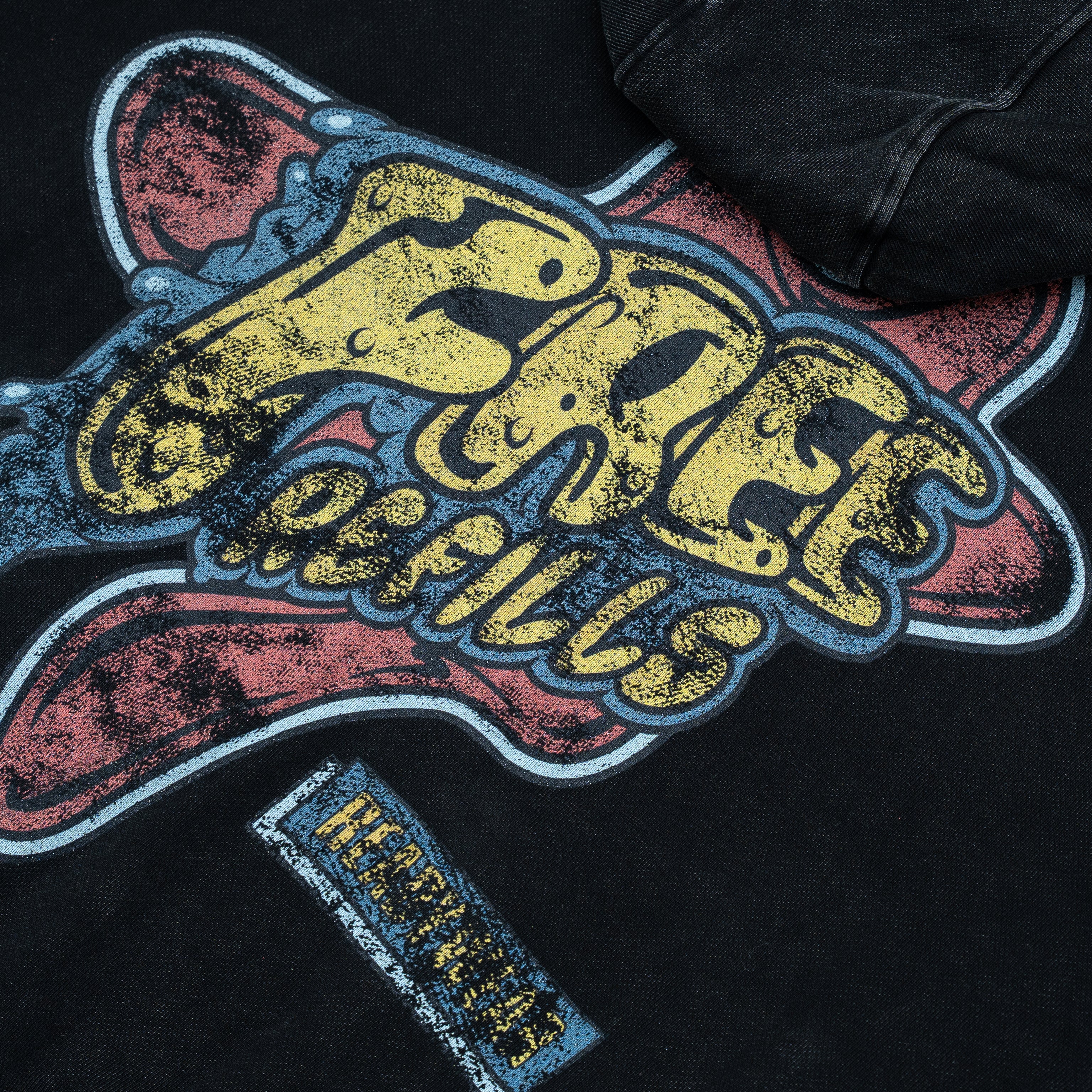 Amoeba Zip-Up Hoodie - Black