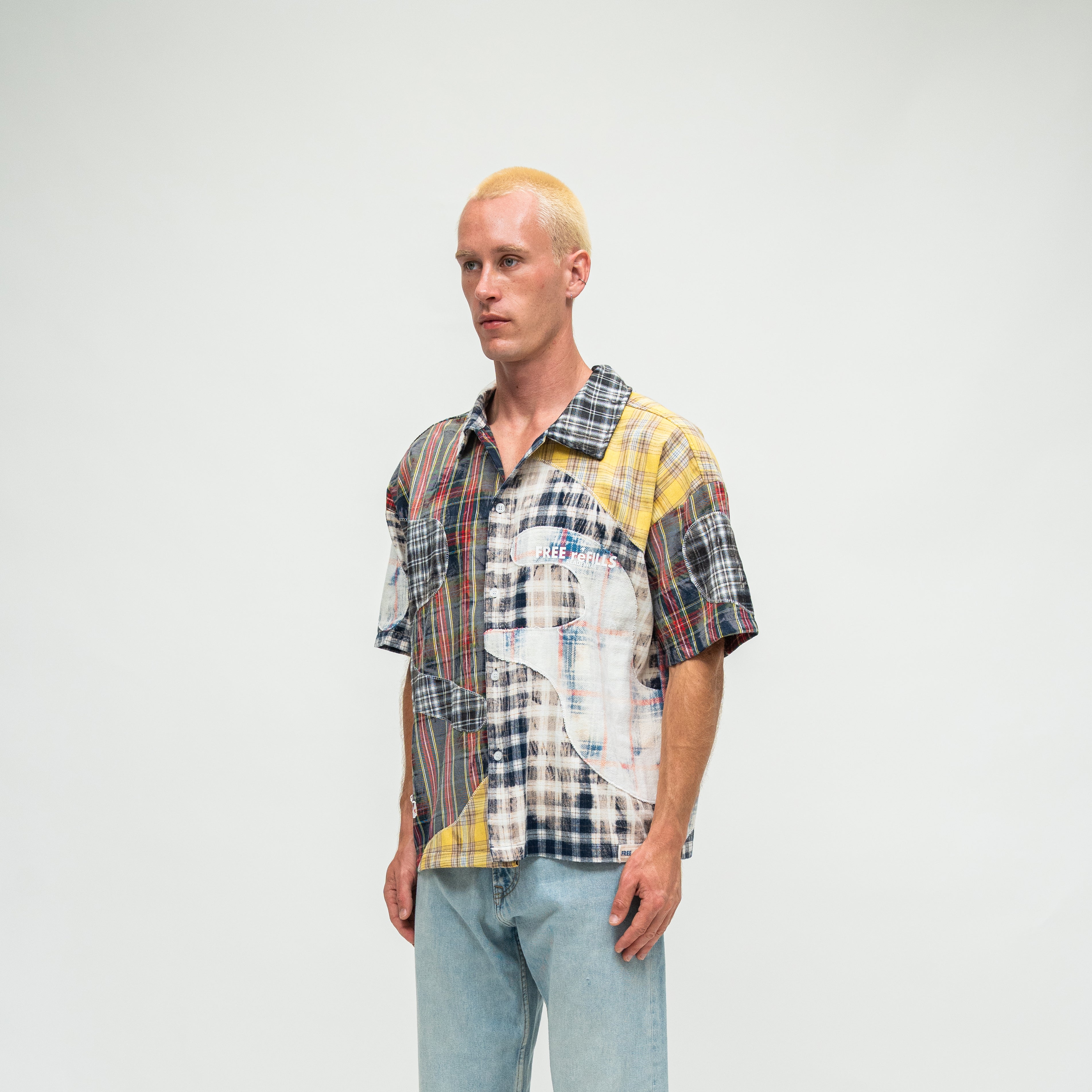 Clashing Flannel Short Sleeve Shirt