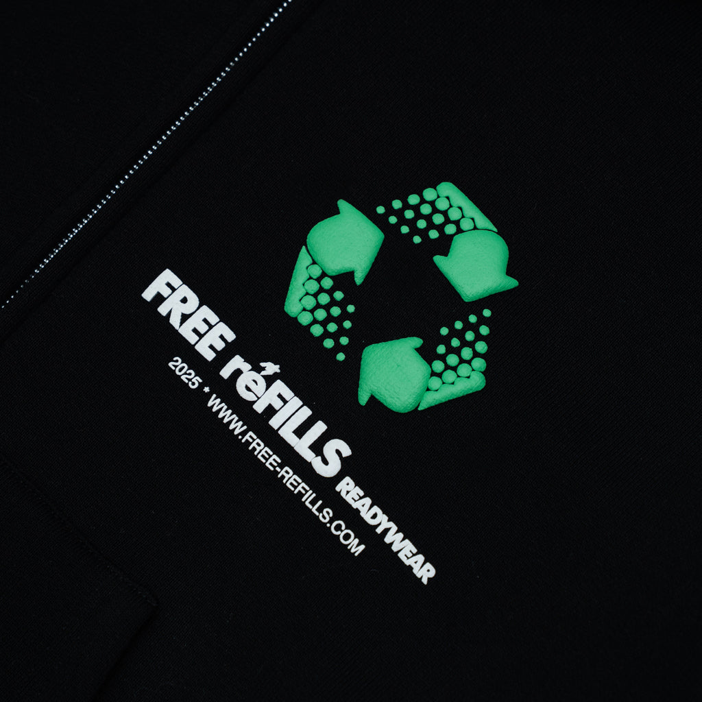 FRR Zip-Up Hoodie - Black