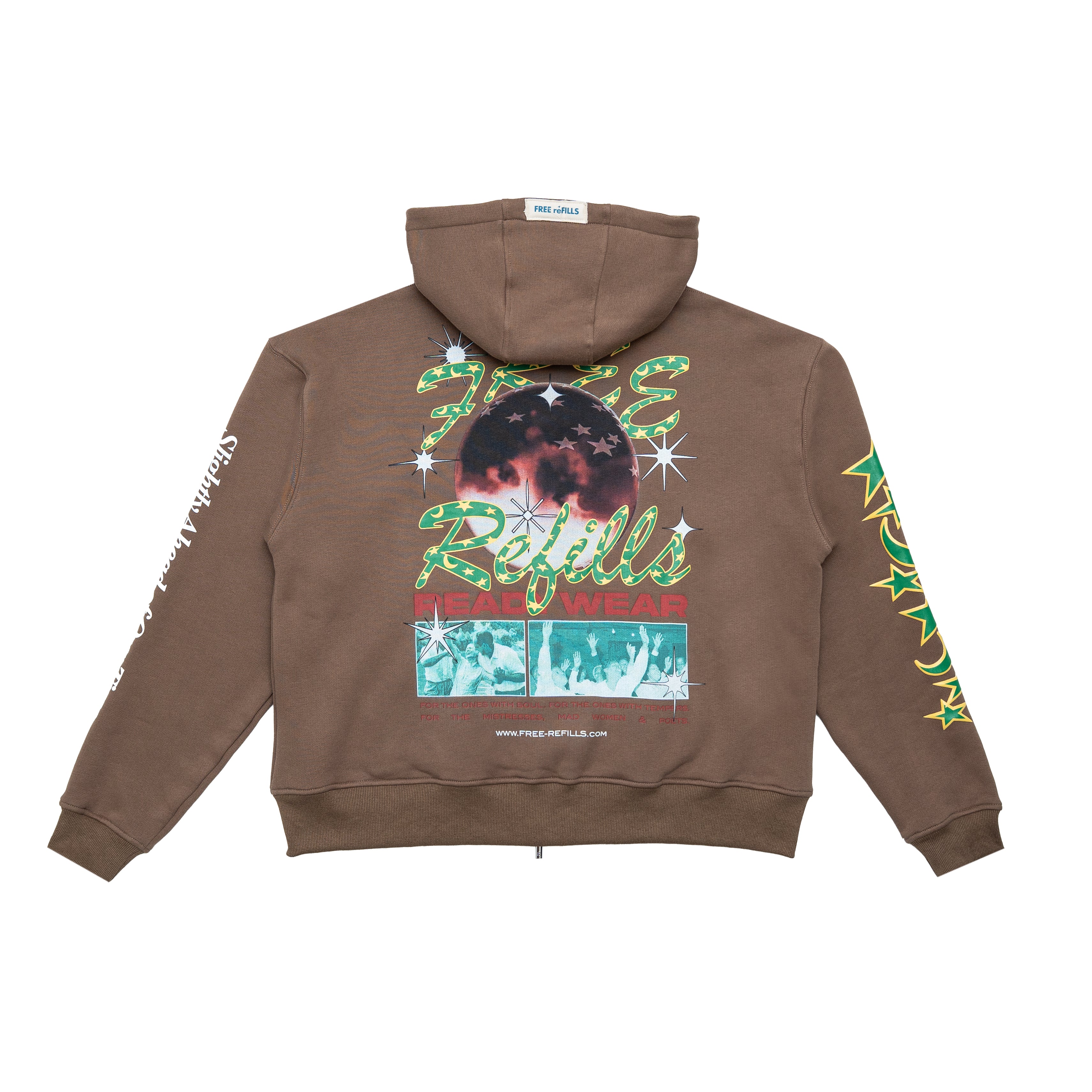 Psychic Zip-Up Hoodie - Brown