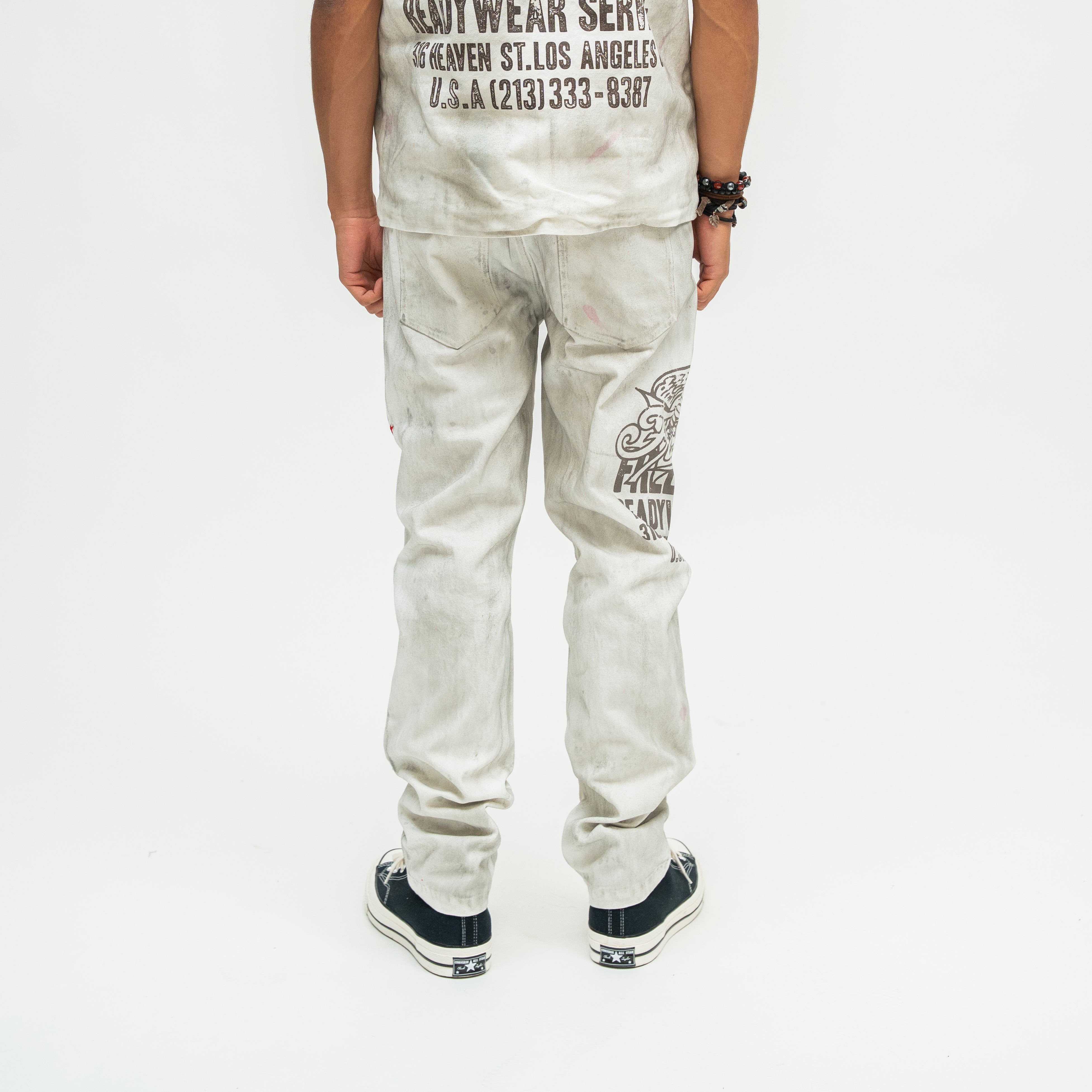 Service Grunge Carpenter Pants - Cream