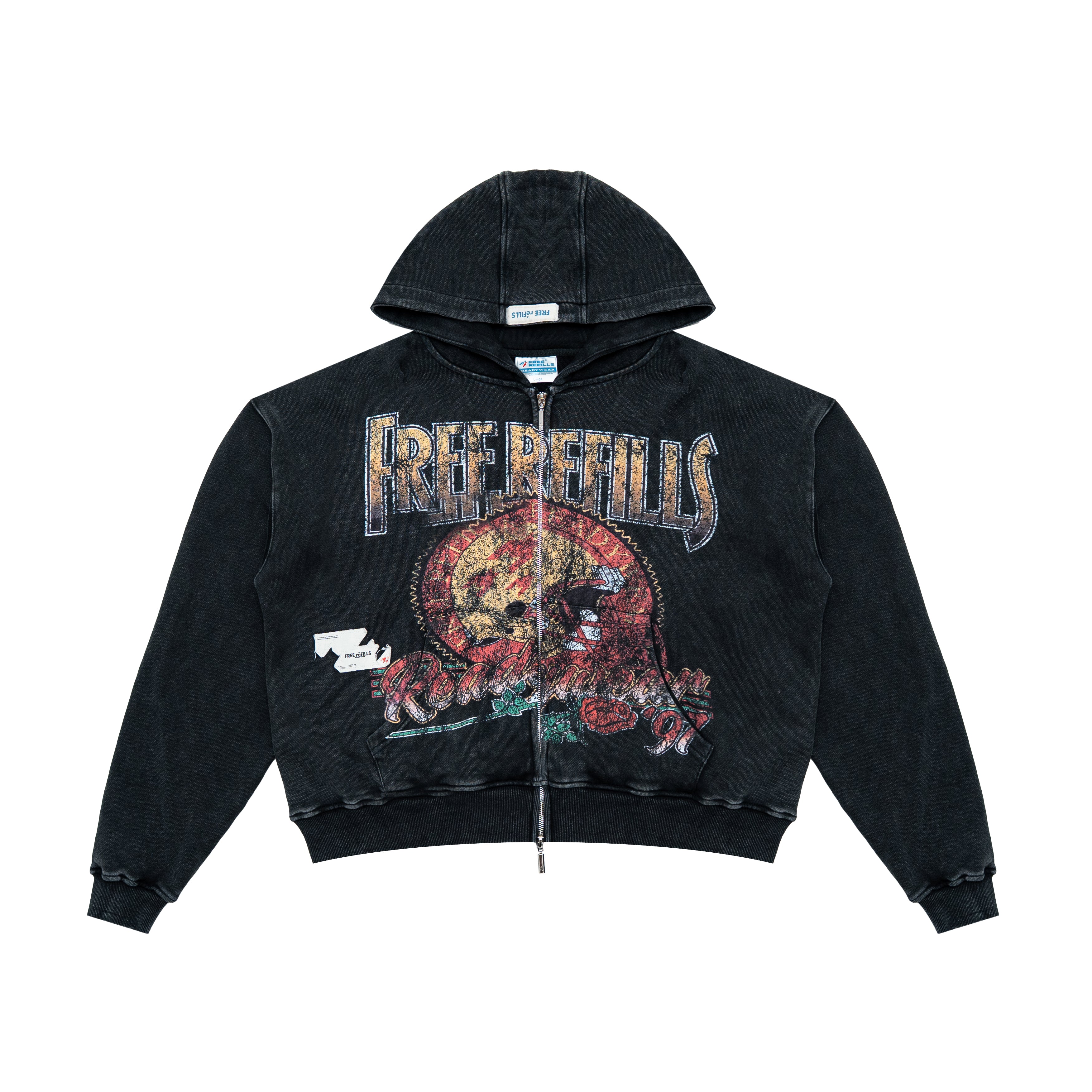 Rose Bowl Zip-Up Hoodie - Vintage Black