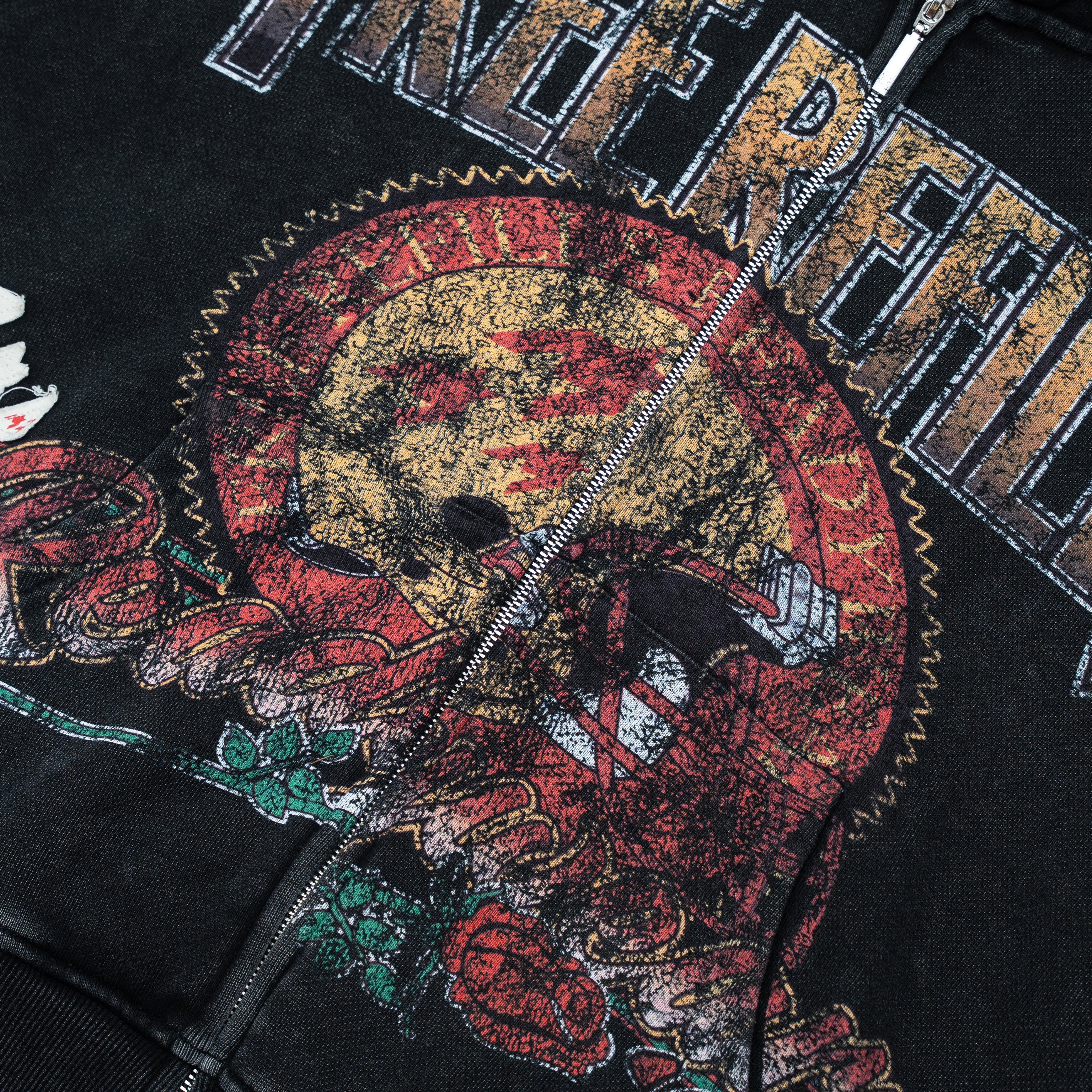 Rose Bowl Zip-Up Hoodie - Vintage Black