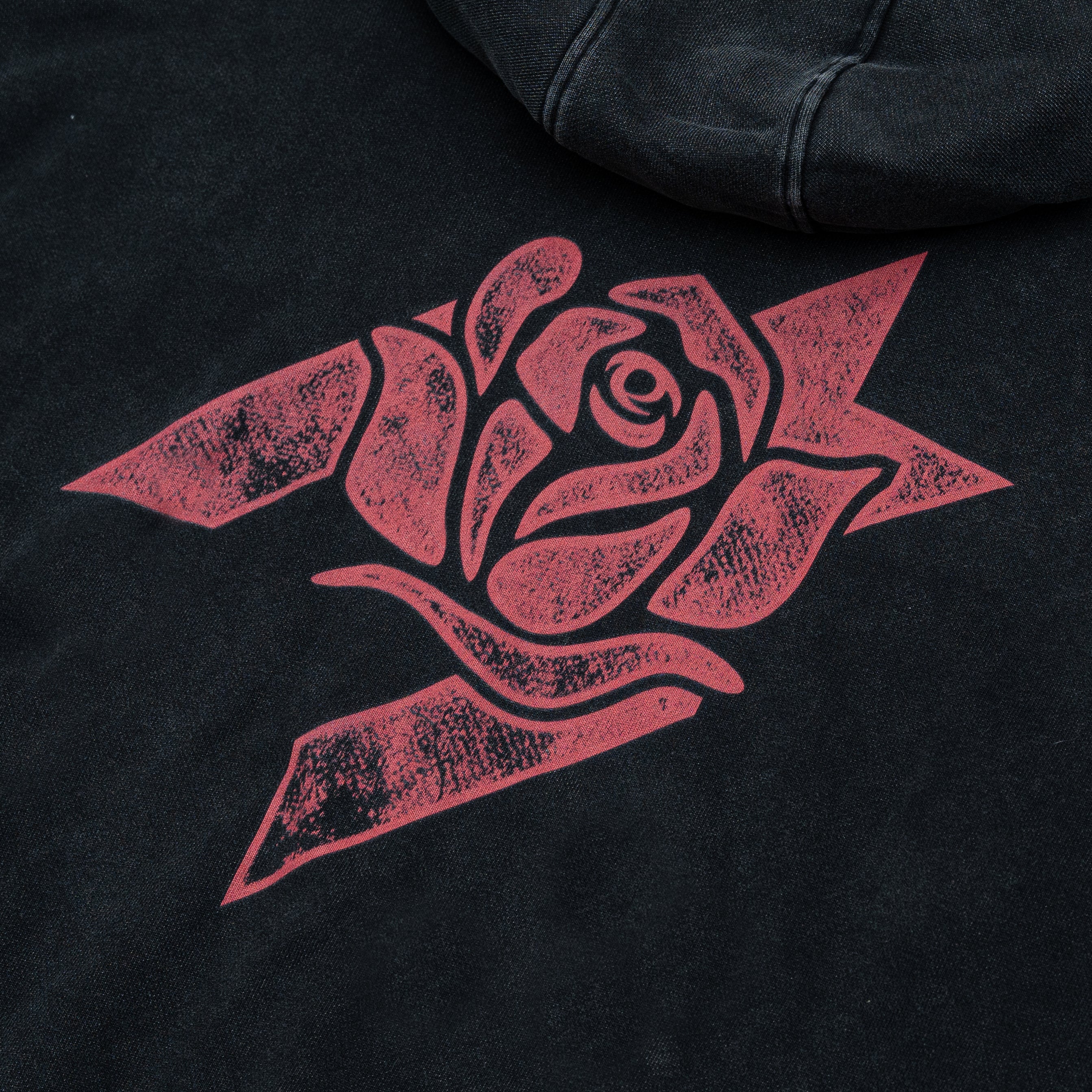 Rose Bowl Zip-Up Hoodie - Vintage Black
