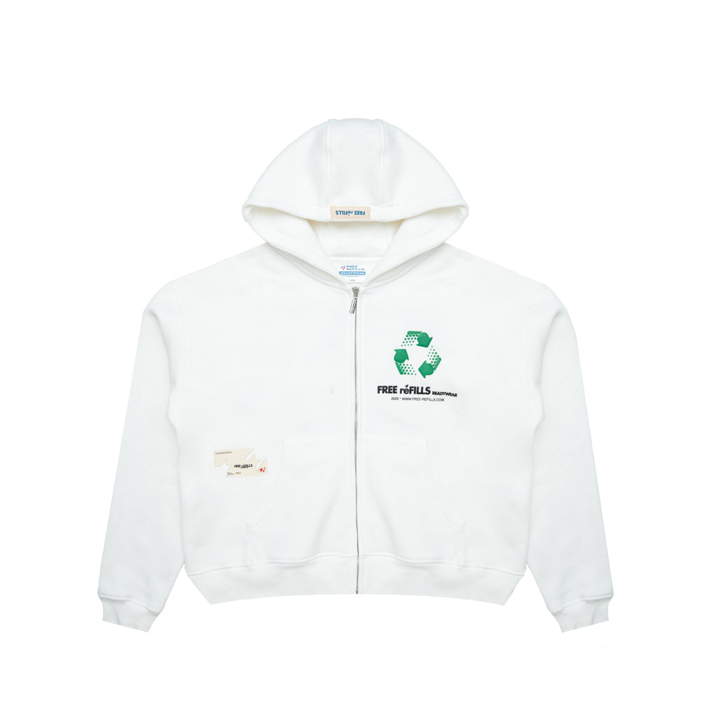 FRR Zip-Up Hoodie - Off White