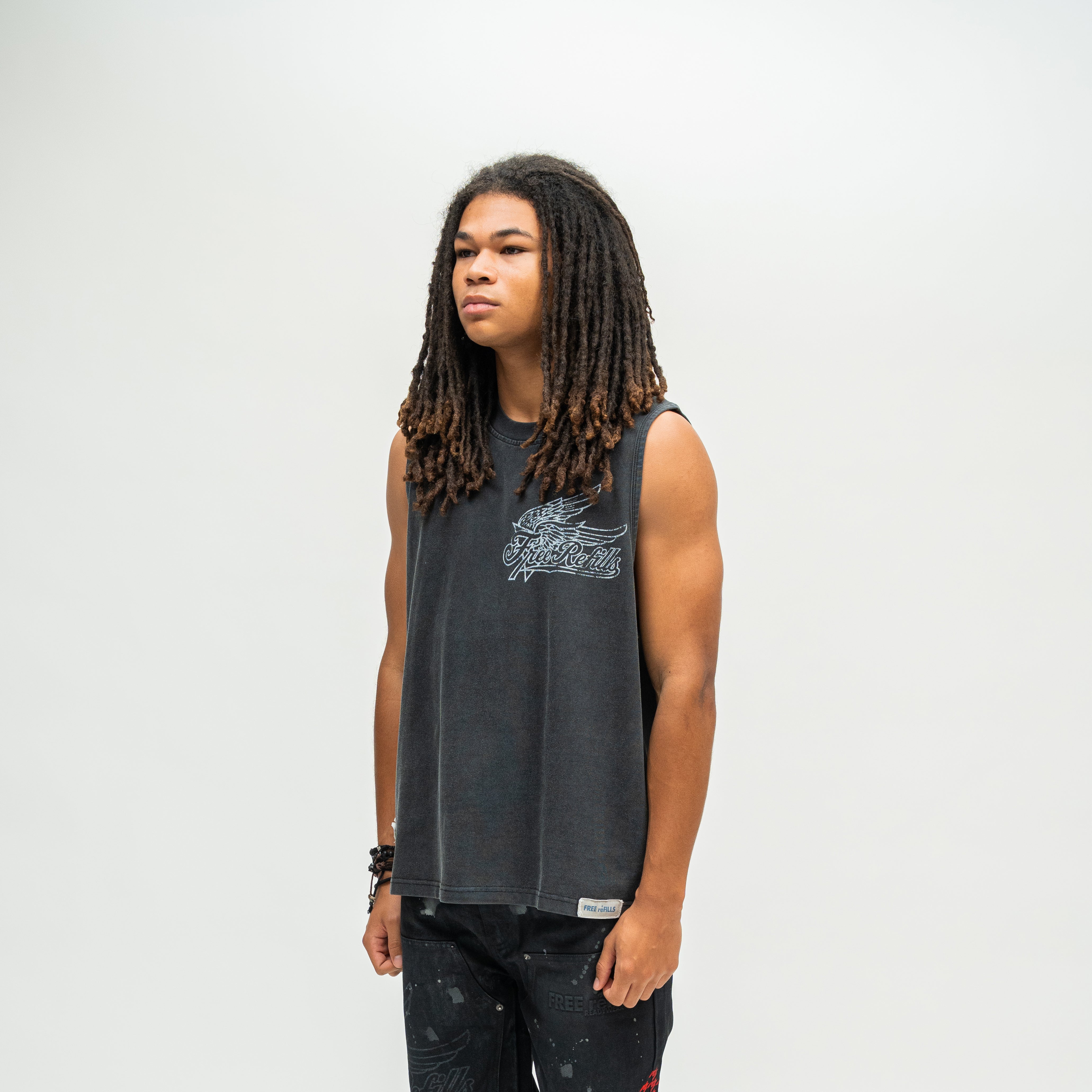 Service Cut-Off Tee - Black