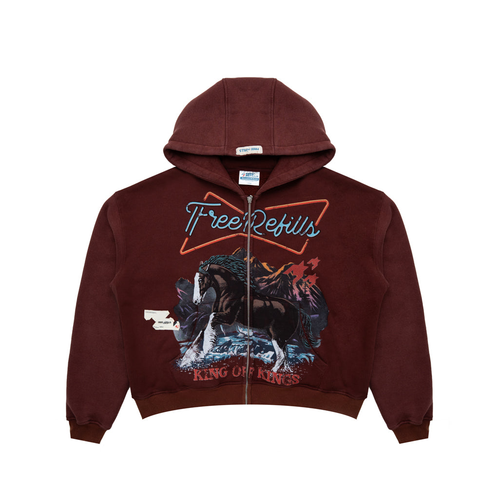 Kings Zip-Up Hoodie - Brown