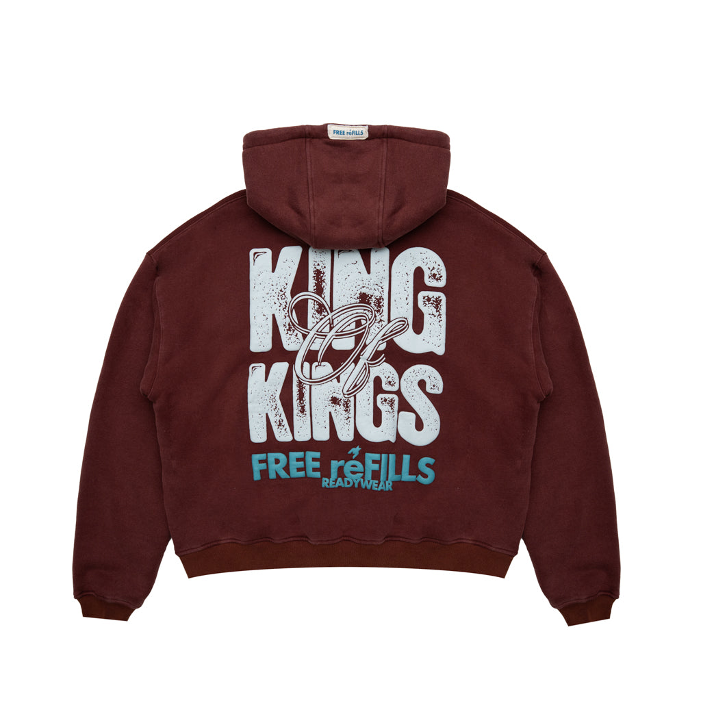 Kings Zip-Up Hoodie - Brown