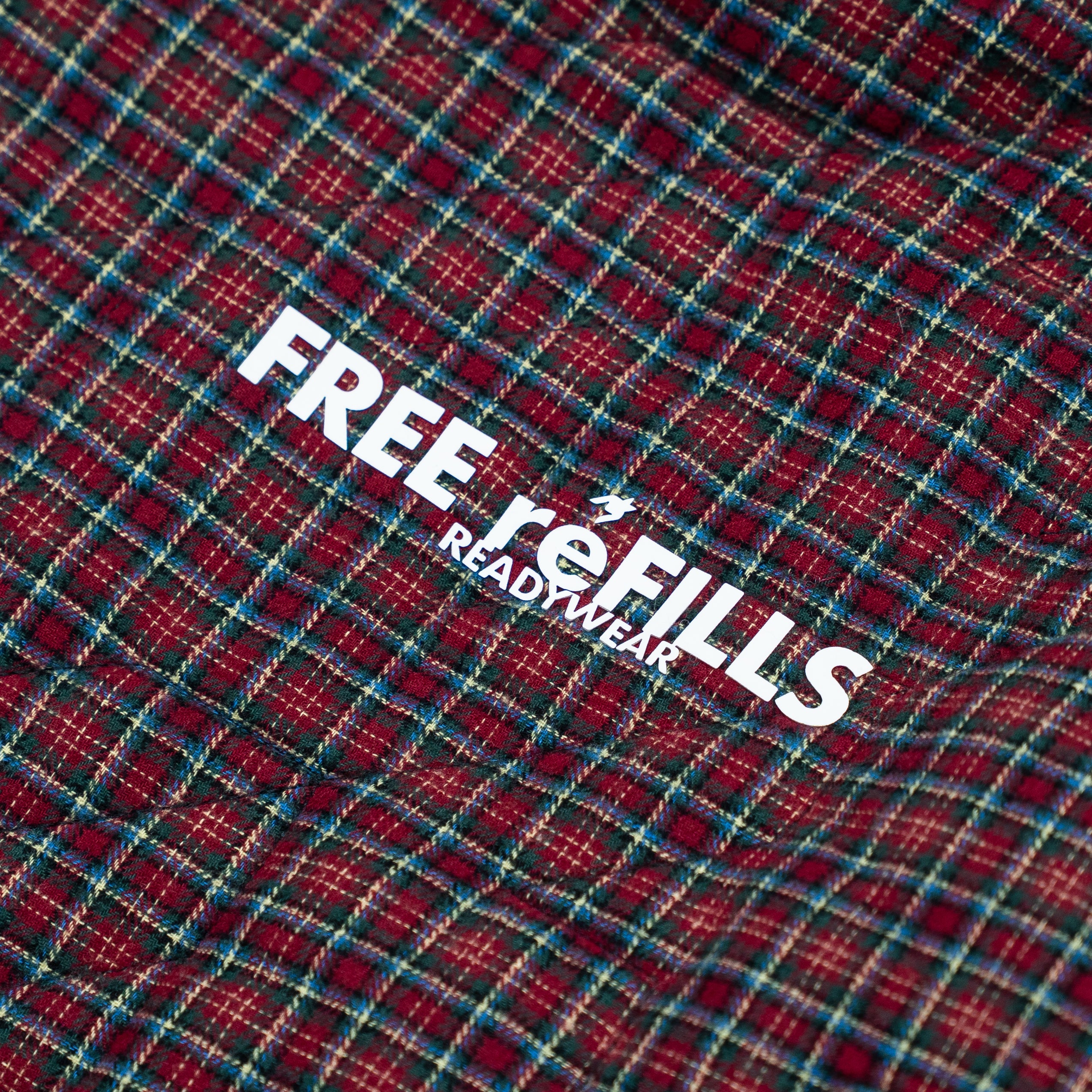 Quilted Flannel Zip-Up Jacket - Black