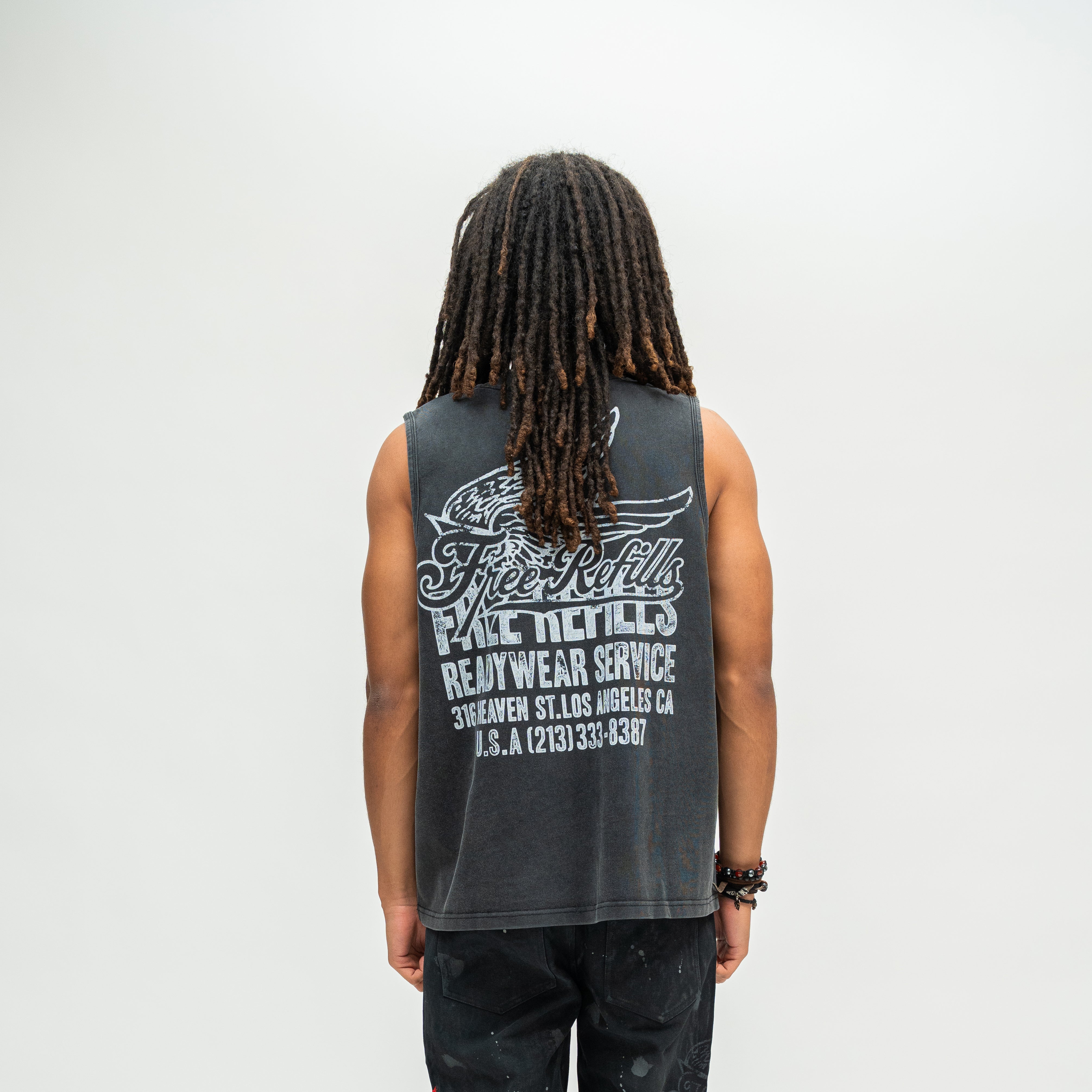 Service Cut-Off Tee - Black