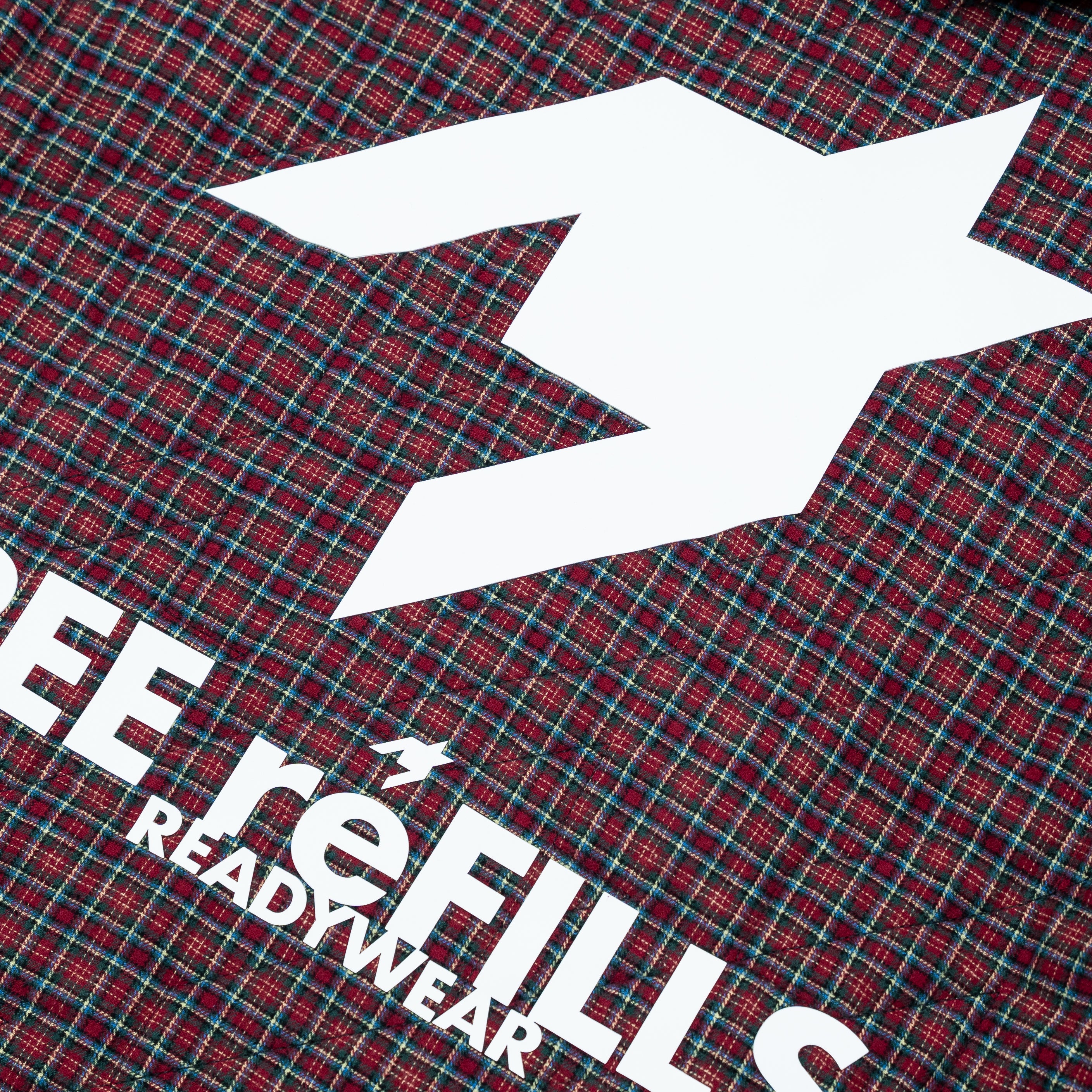 Quilted Flannel Zip-Up Jacket - Black