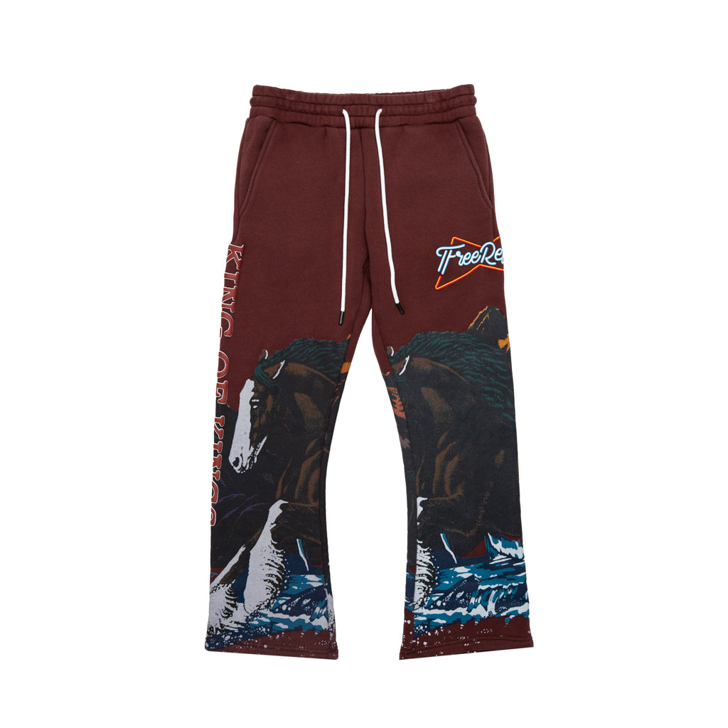 Kings Flare Sweatpants - Brown