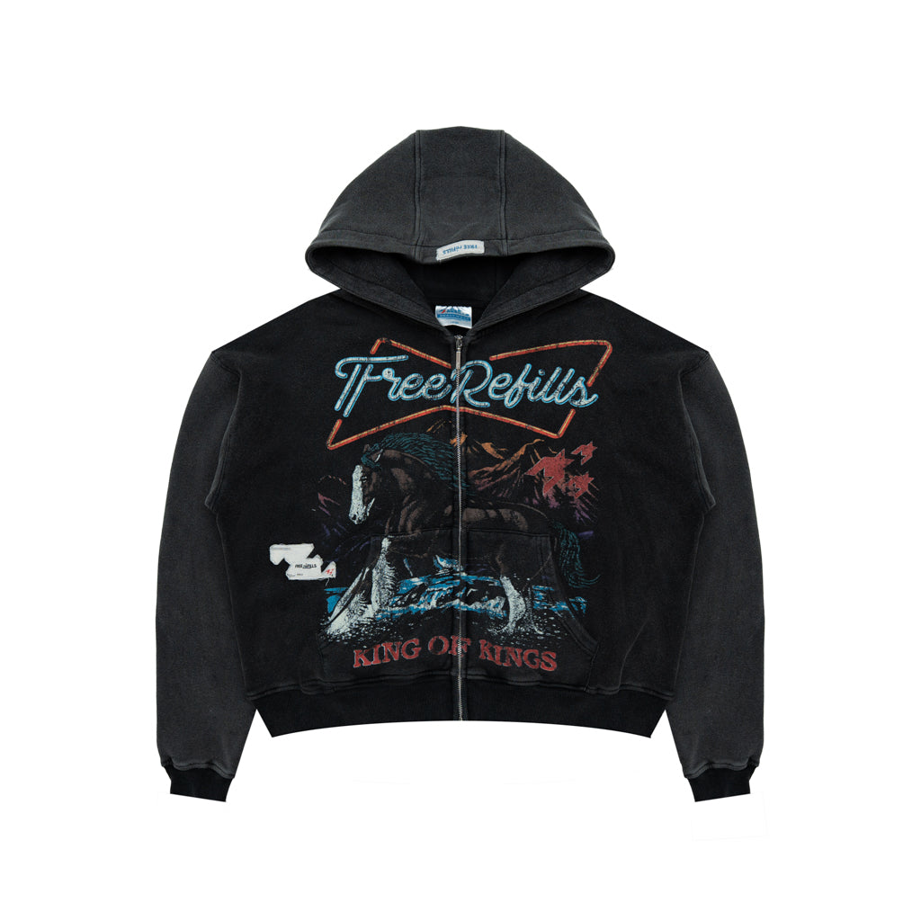 Kings Zip-Up Hoodie - Vintage Grey