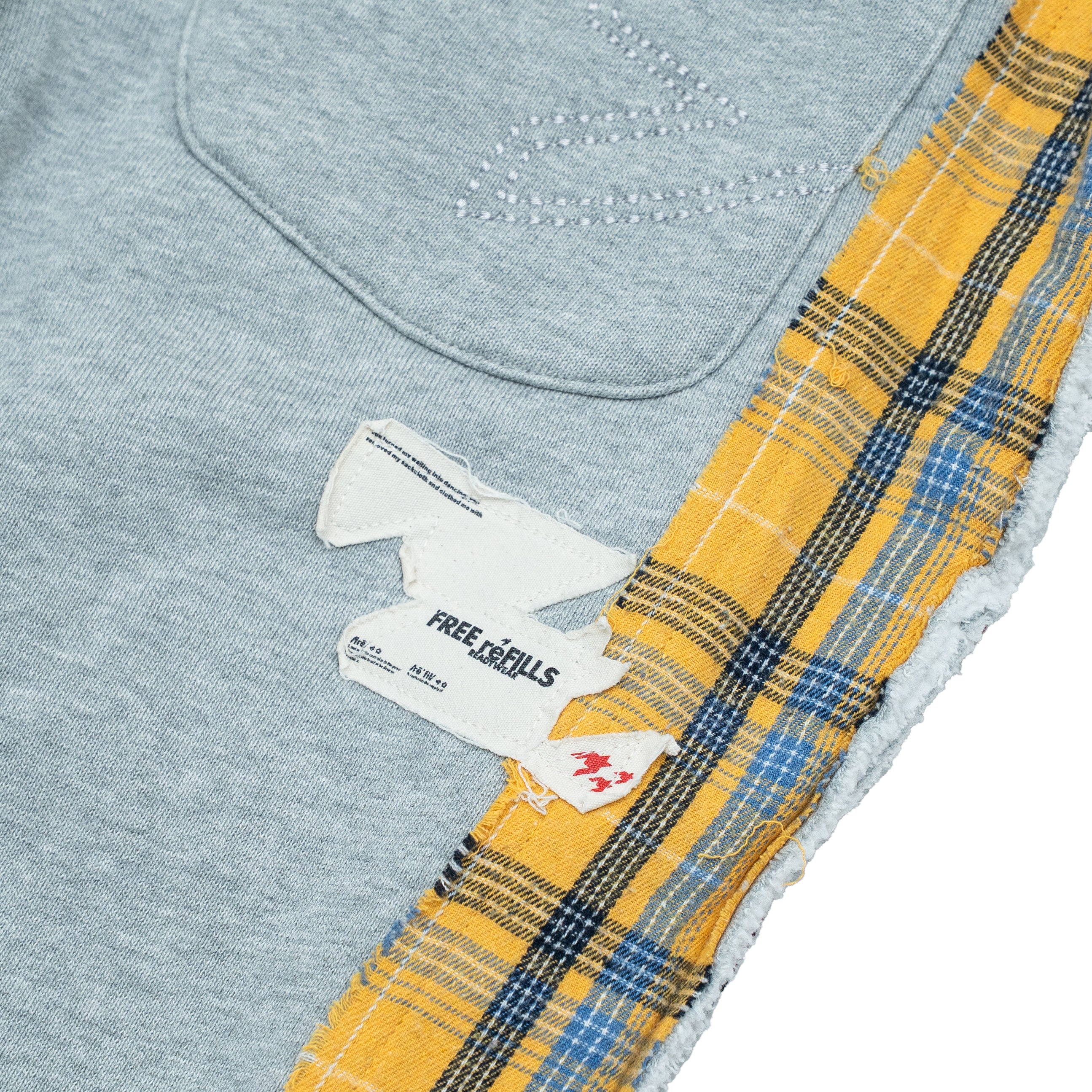 Multi Flannel Flare Sweatpants - Heather Grey