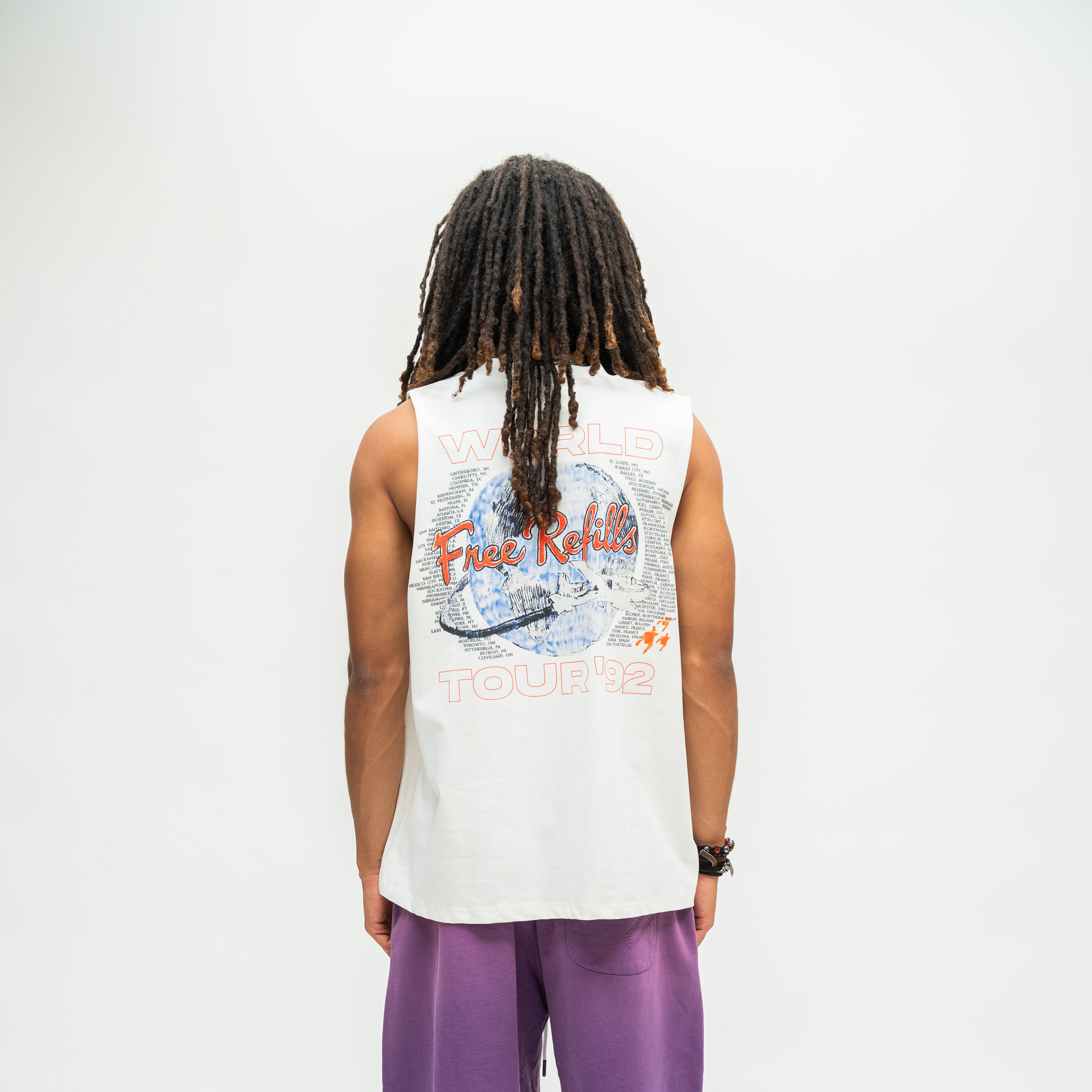 World Cut-Off Tee - White