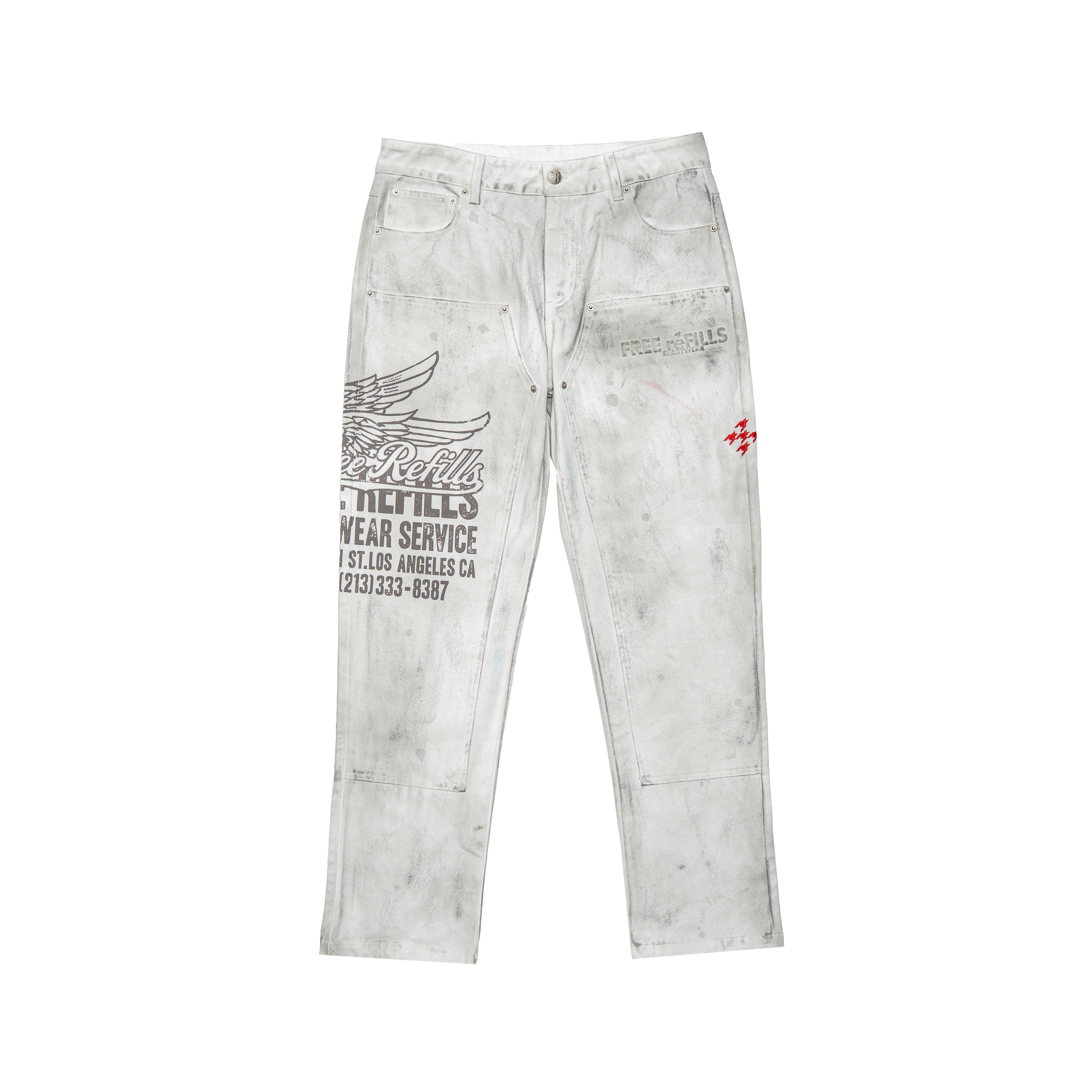Service Grunge Carpenter Pants - Cream