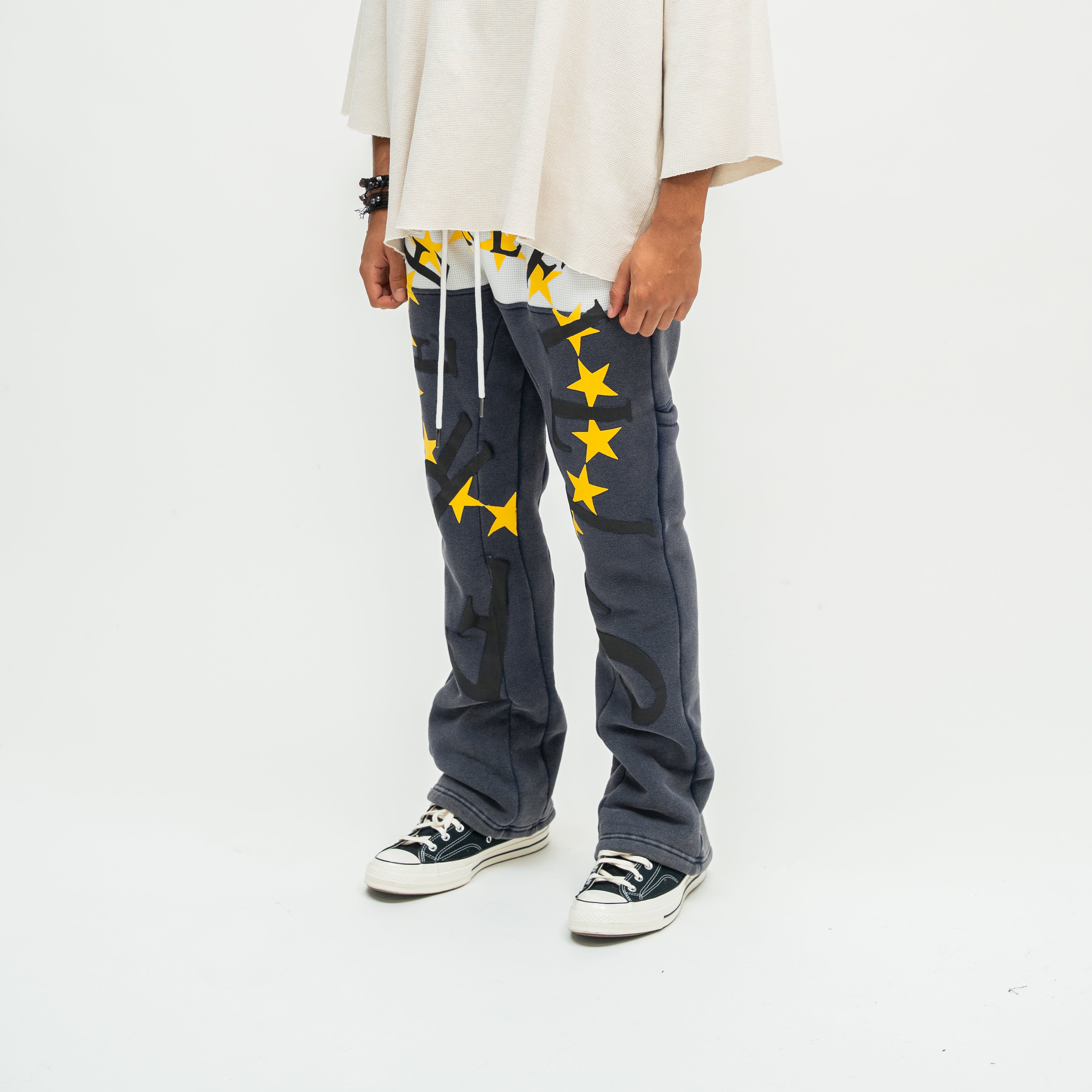 Radial Flare Sweatpants - Blue