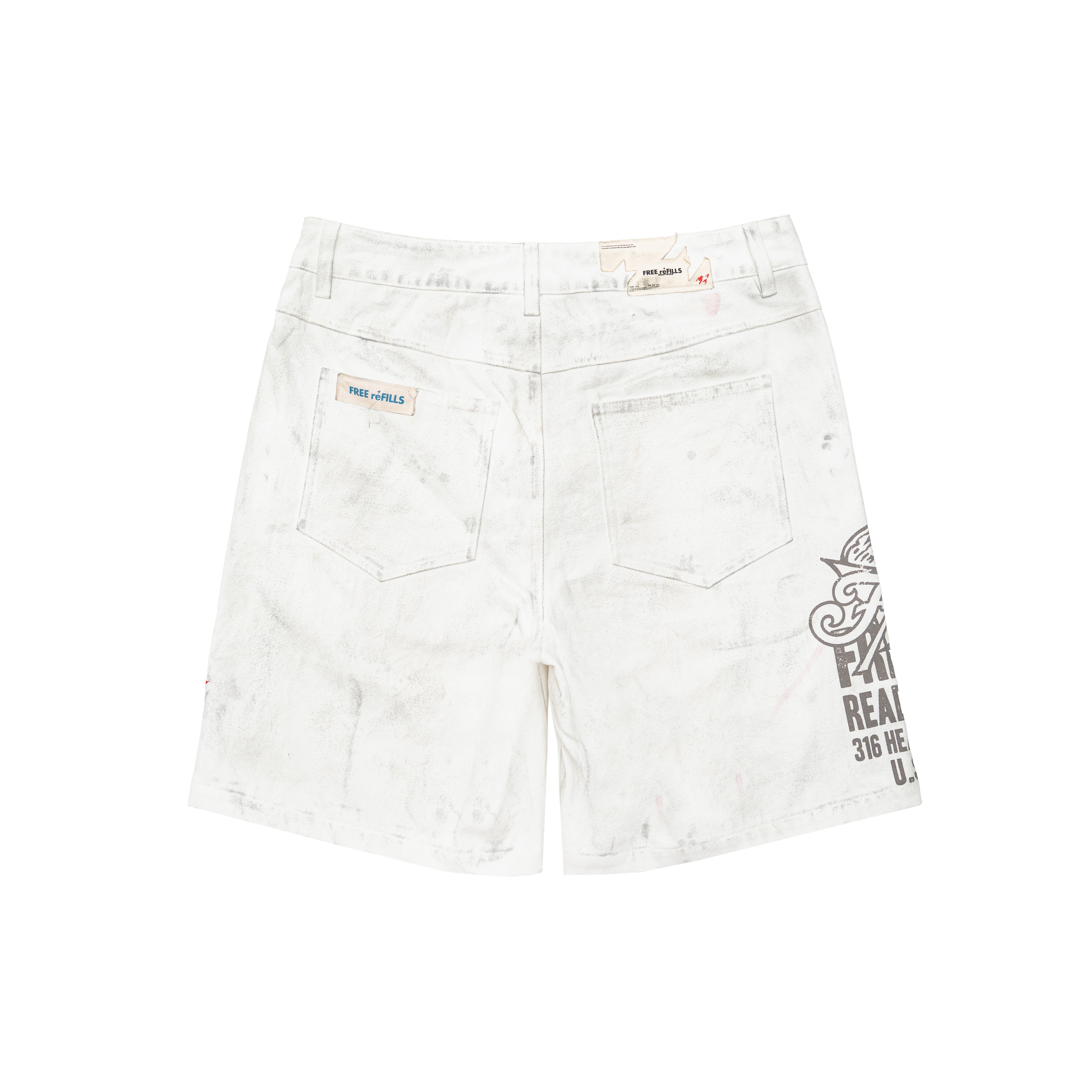 Service Grunge Carpenter Shorts - Cream