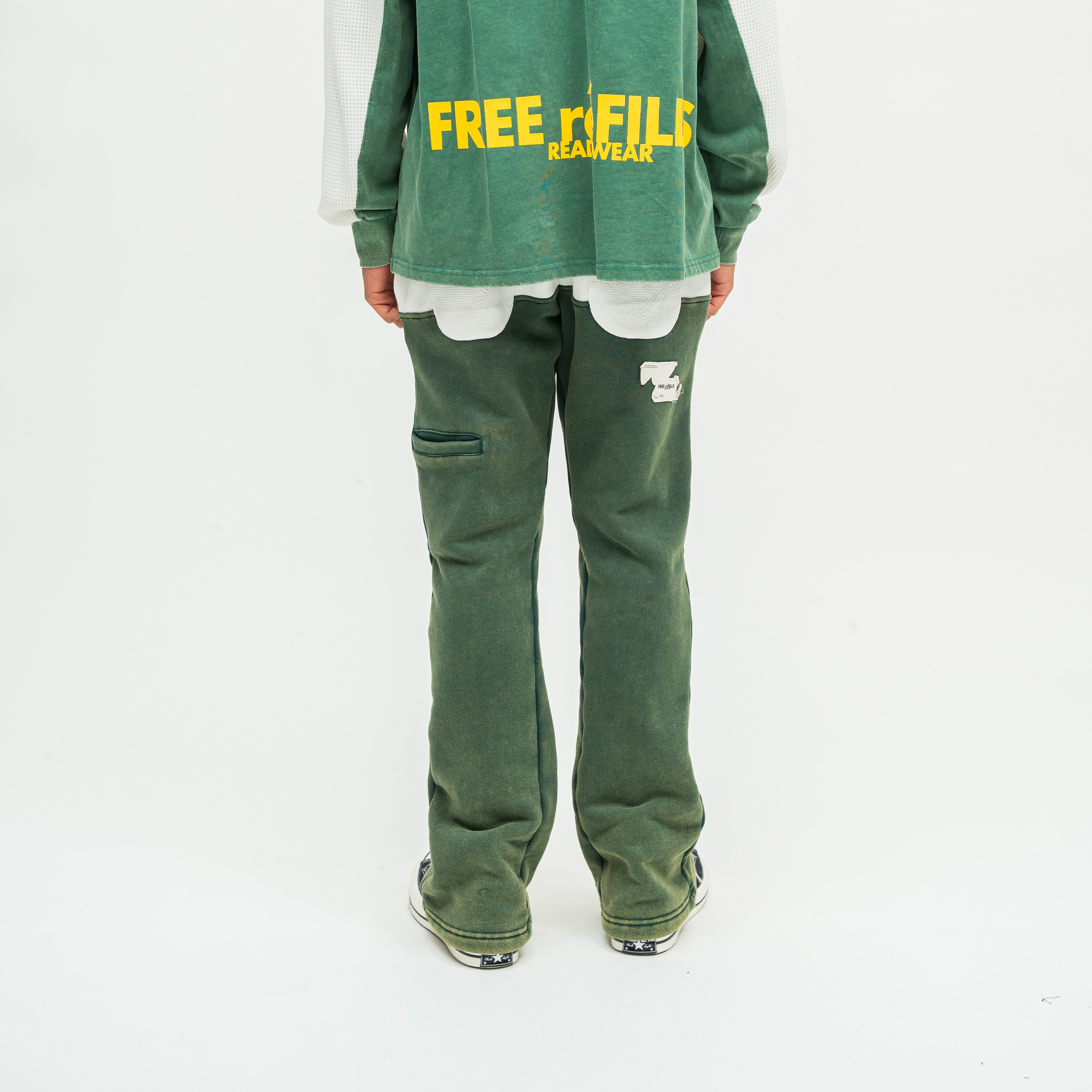 Radial Flare Sweatpants - Green
