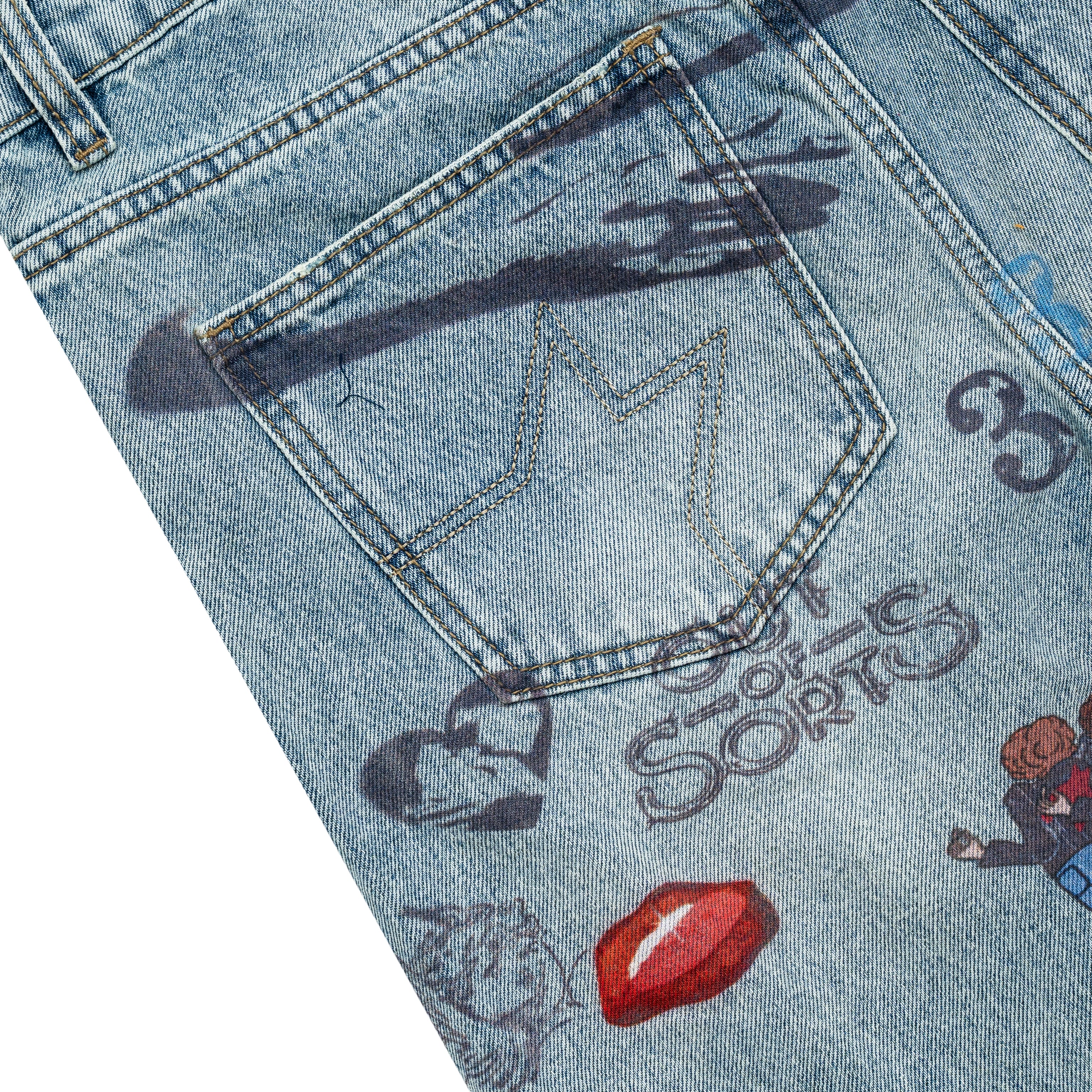 Graffiti Denim - Blue Wash