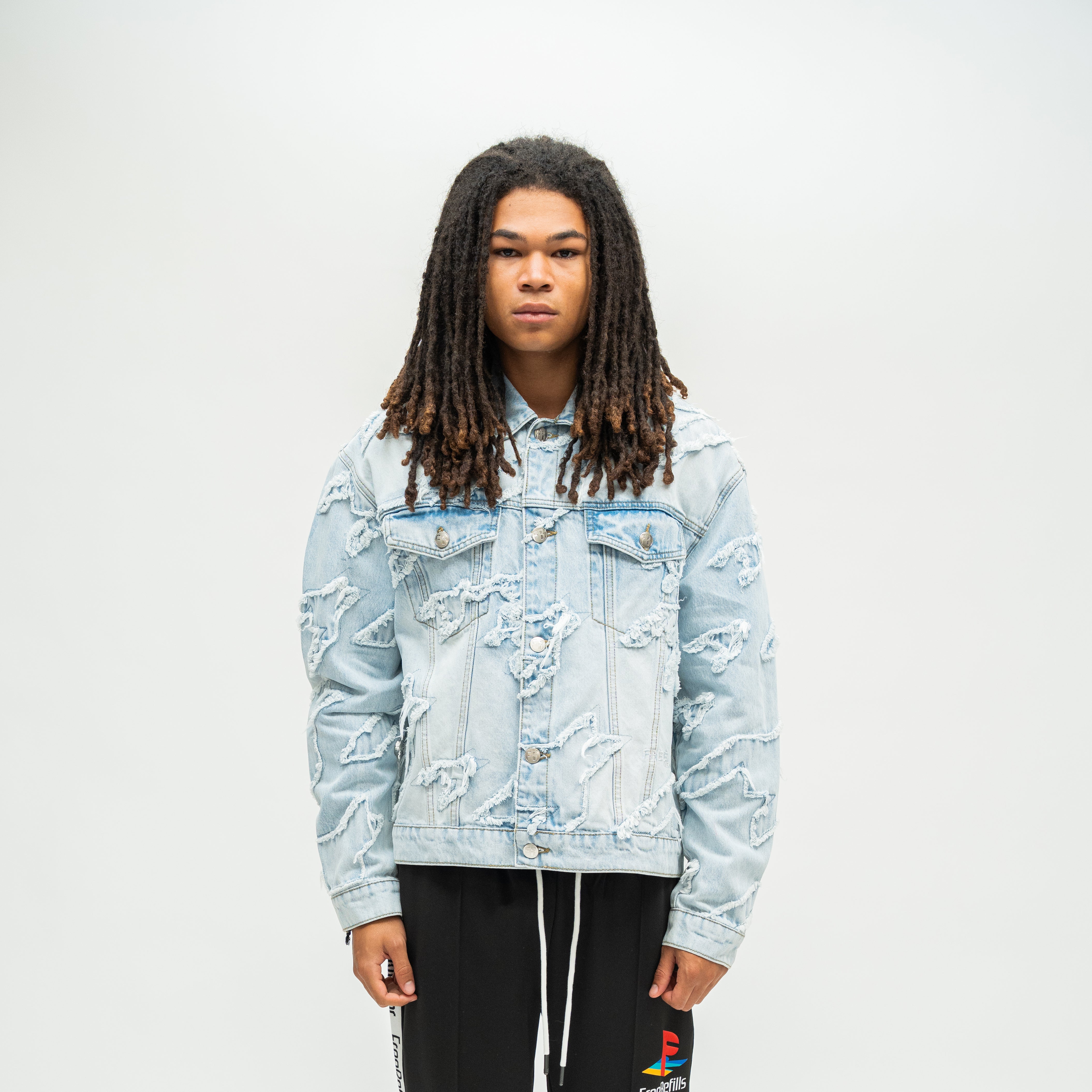 Checks Distressed Jacket - Blue