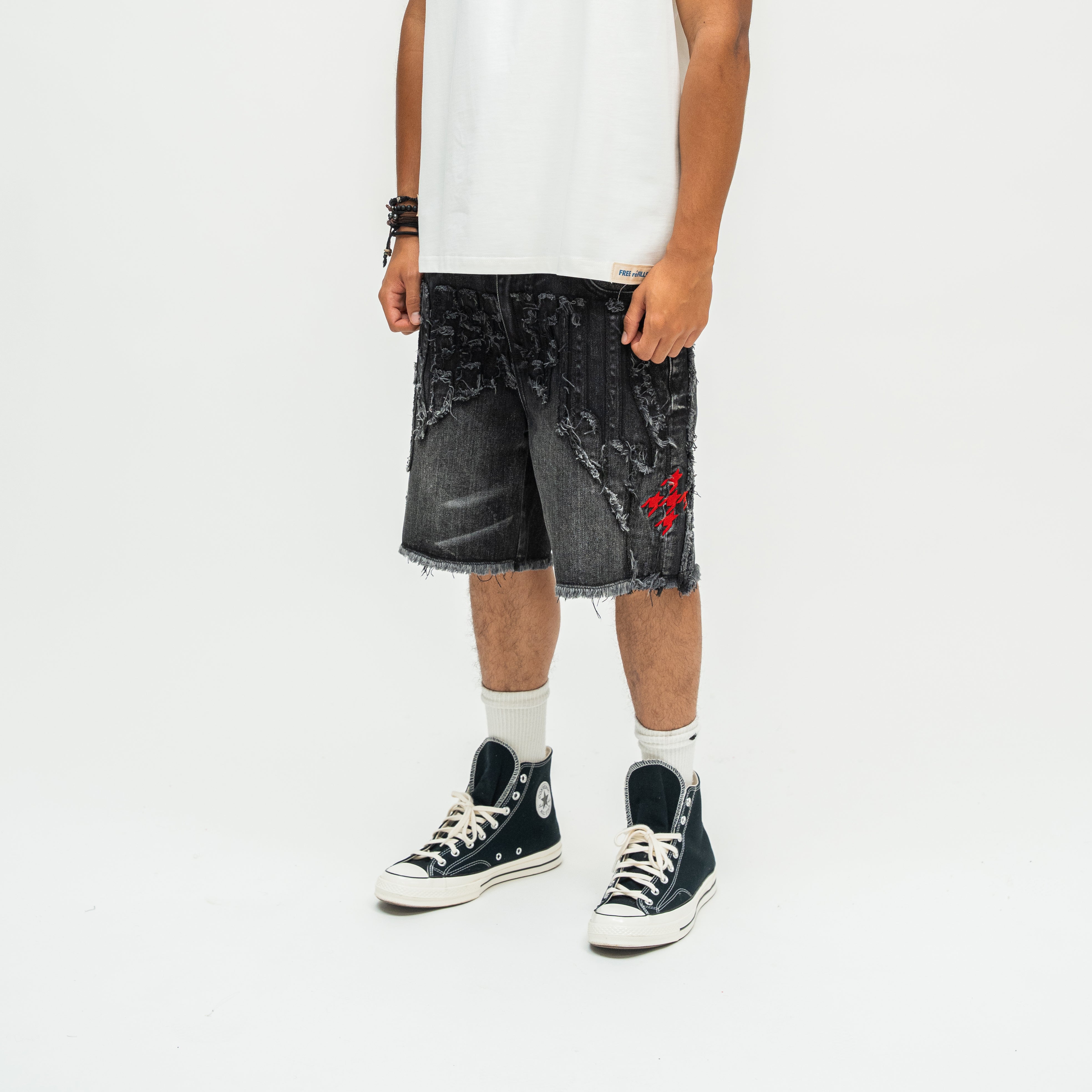 Core Denim Jorts - Black Wash