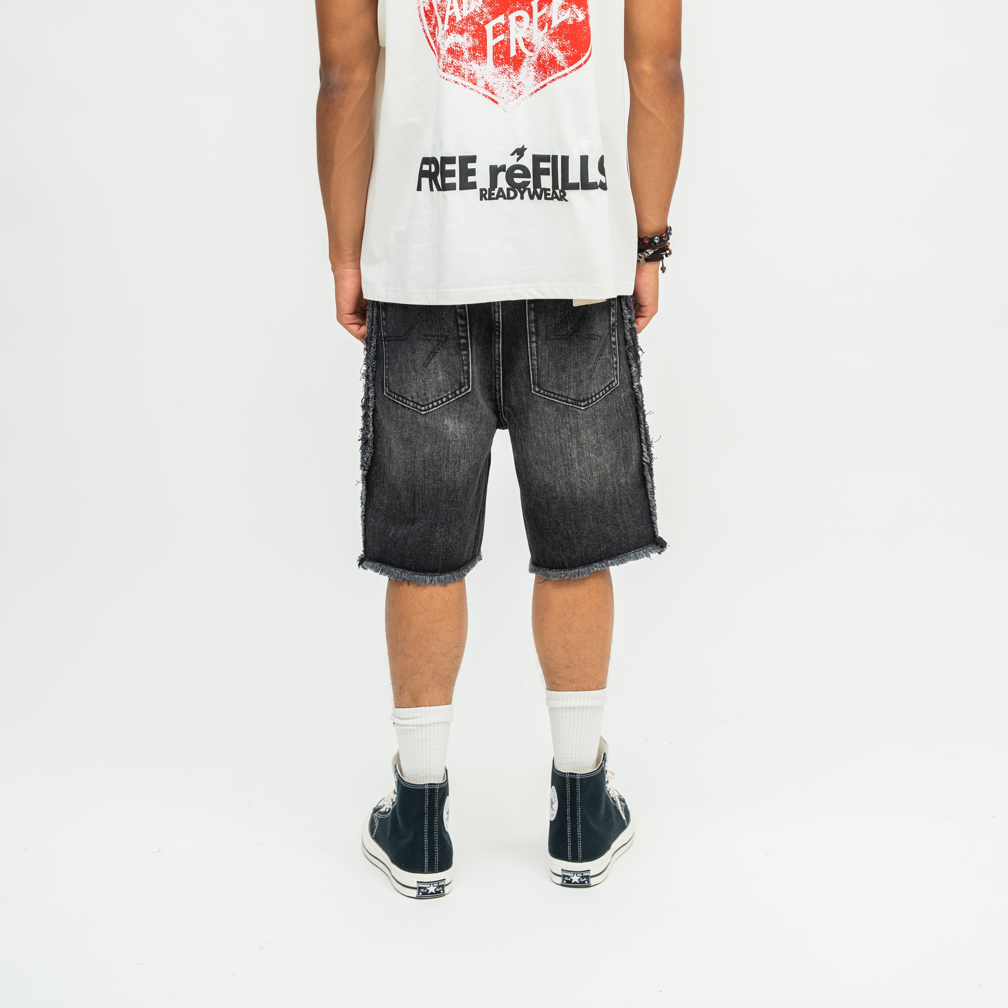 Core Denim Jorts - Black Wash
