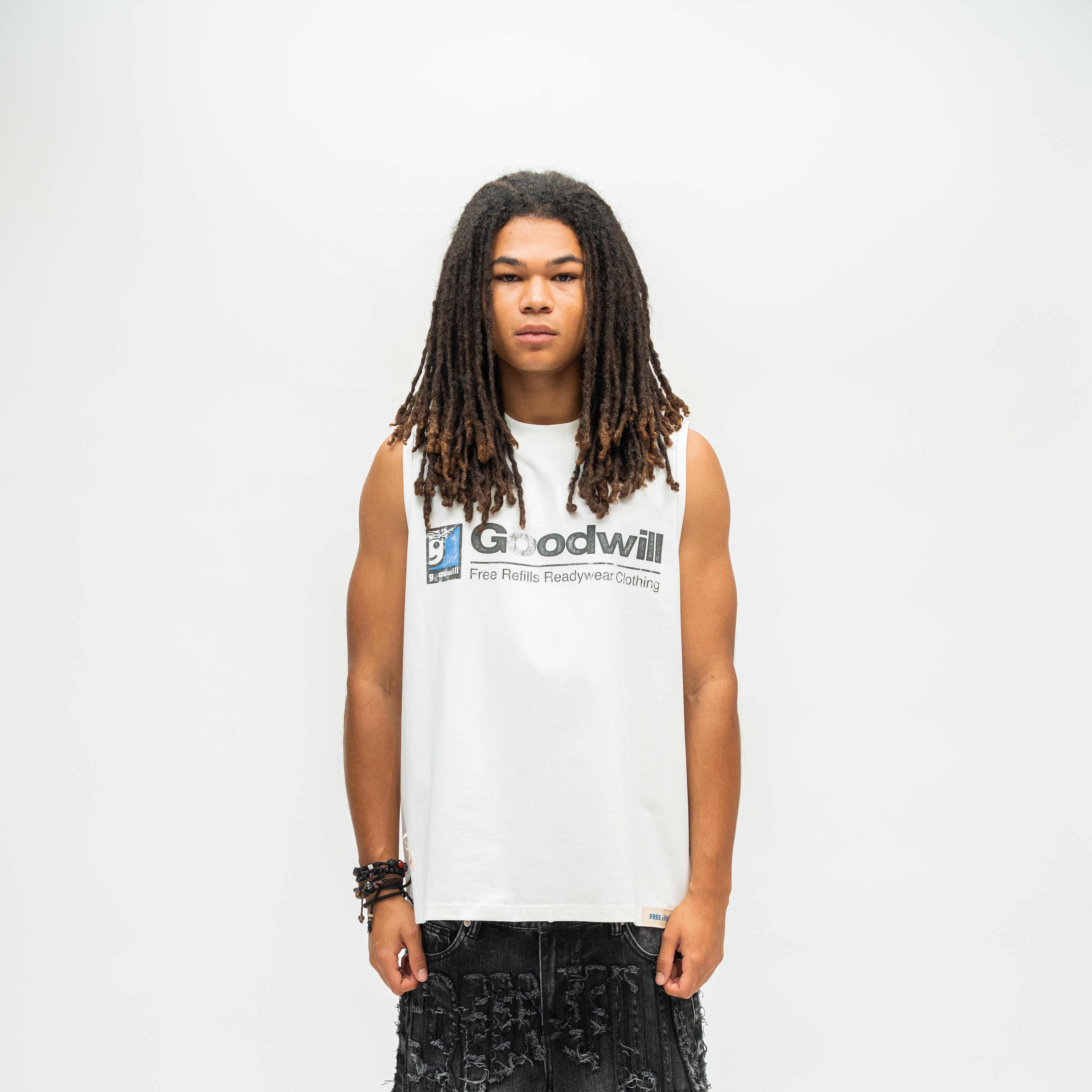Goodwill Cut-Off Tee - White