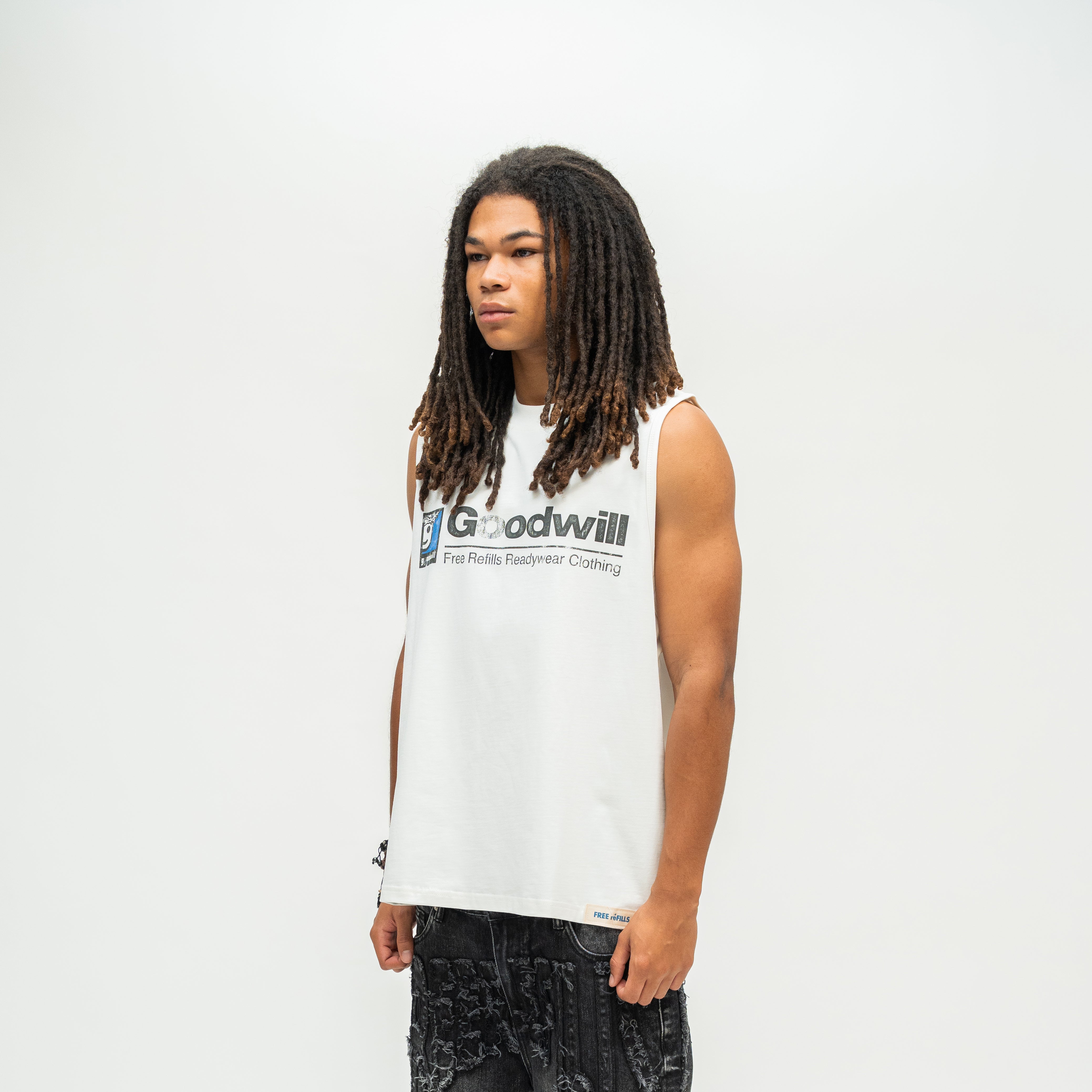 Goodwill Cut-Off Tee - White