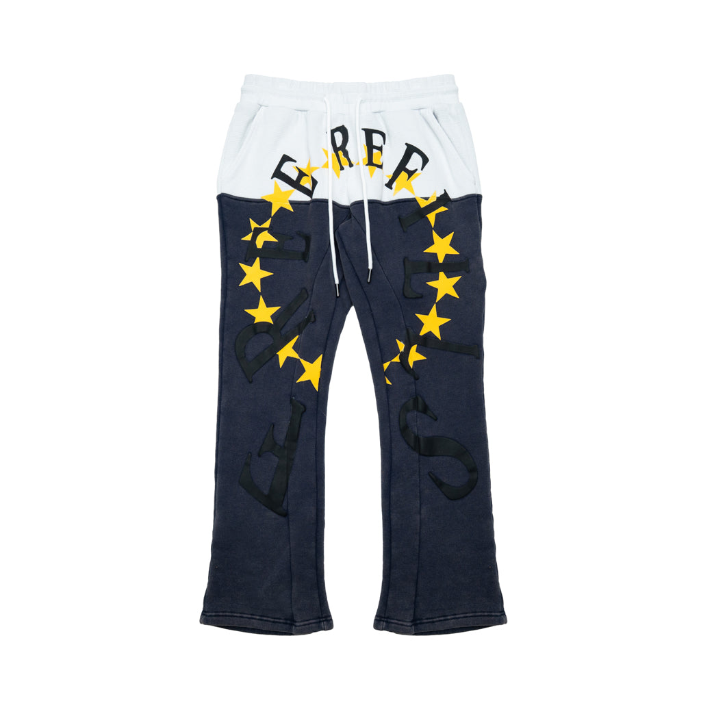 Radial Flare Sweatpants - Blue